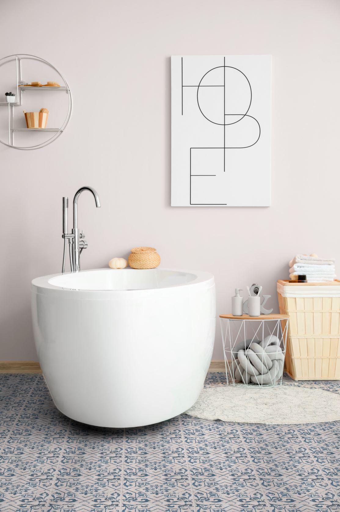 Azulejo/suelo hidráulico digitalker efecto hidráulico azul y blanco 20x20 cm c2