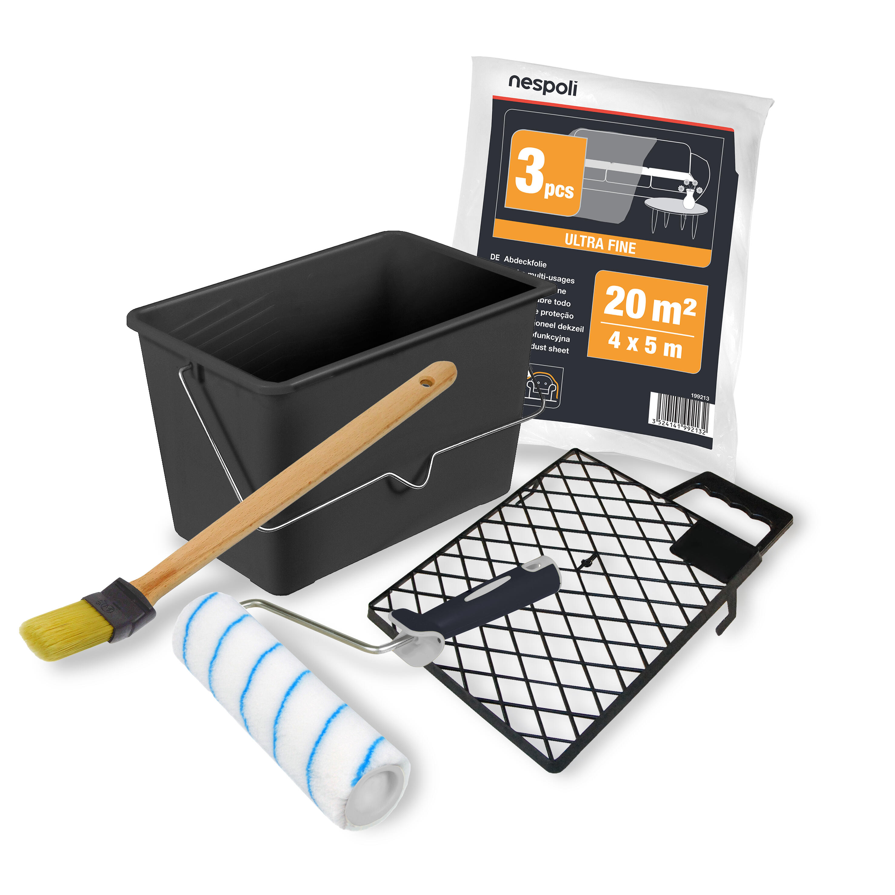 Kit Pittura Nespoli 3 Pezzi - Per Ferro, Griglie E Superfici Piccole - Ideale Per Fai Da Te