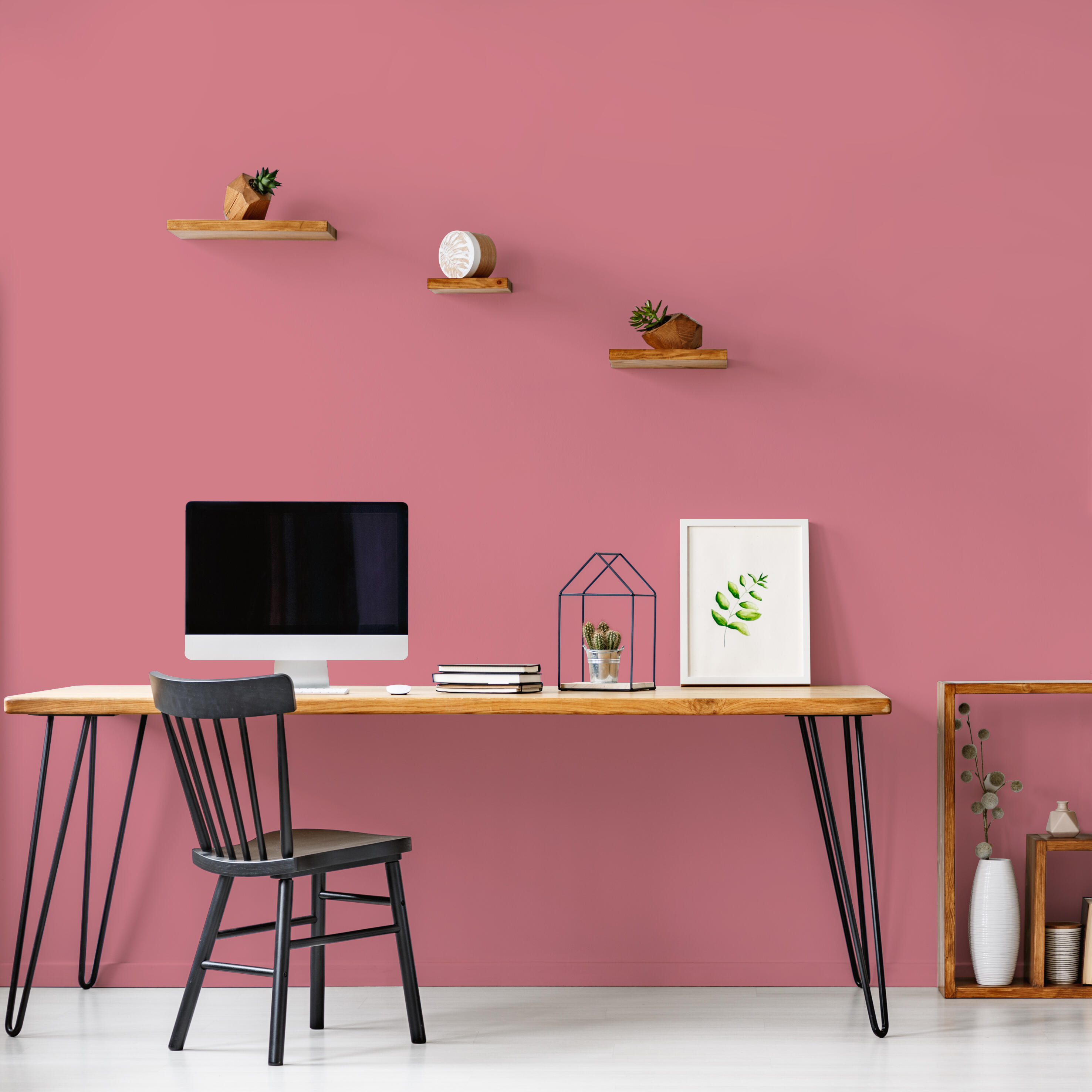 Peinture mur, boiserie, radiateur rose hibiscus velours RIPOLIN , 0.5L - 3