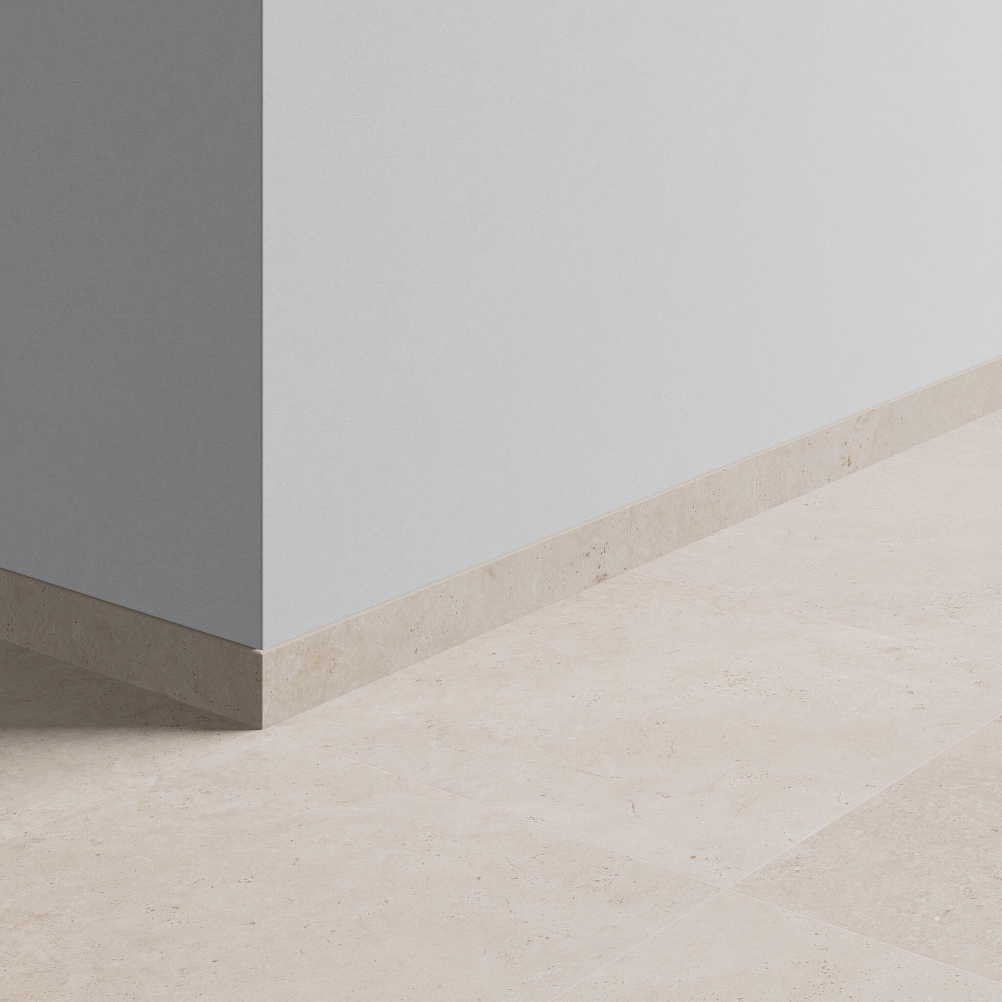 Pack de 2 rodapiés porcelánico koos 59.8x8 cm piedra beige artens