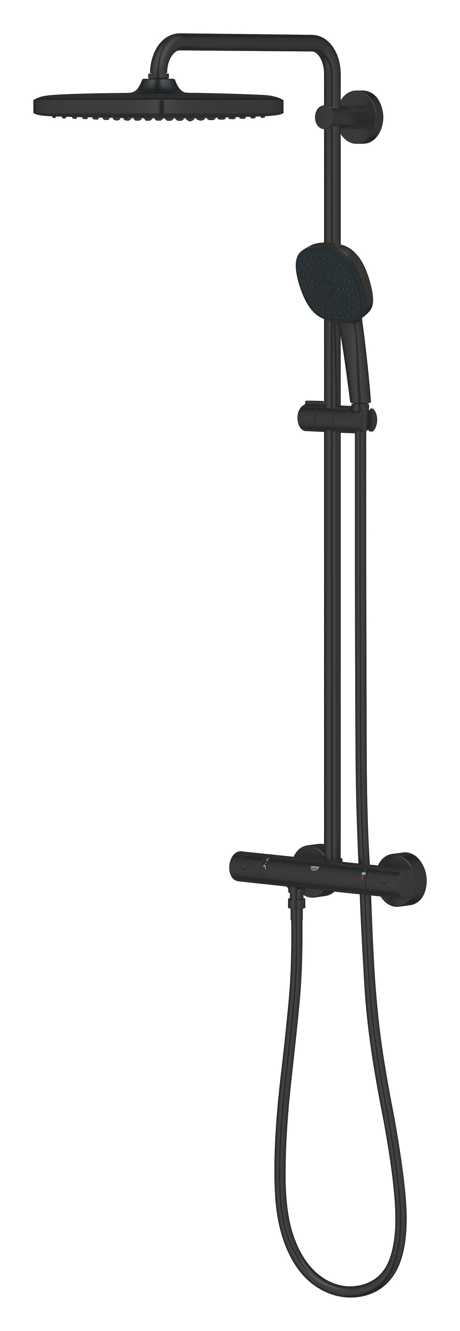 Conjunto de duche com torneira preto Grohe Comfort Clova 250 - 8