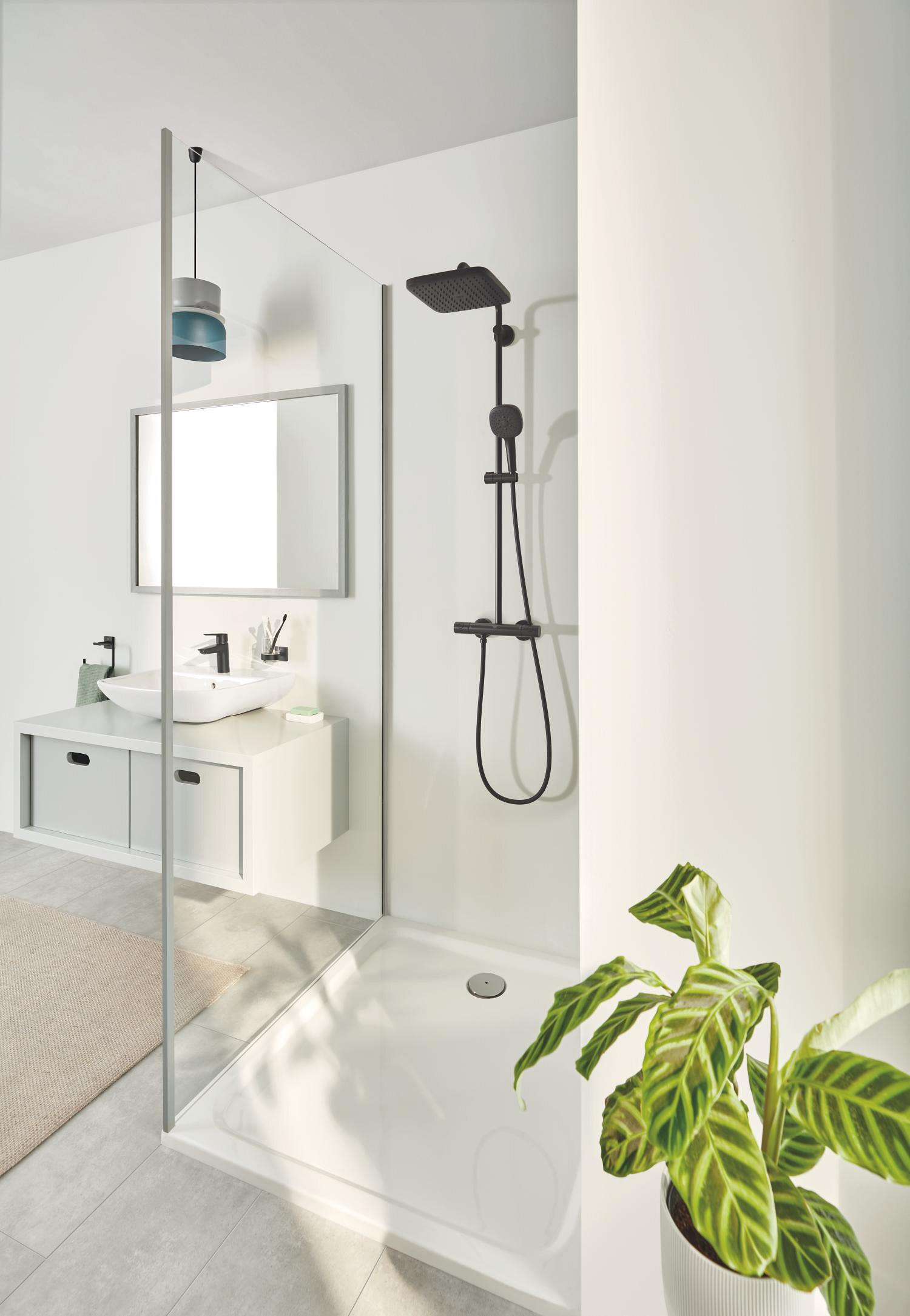 Conjunto de duche com torneira preto Grohe Comfort Clova 250 - 4