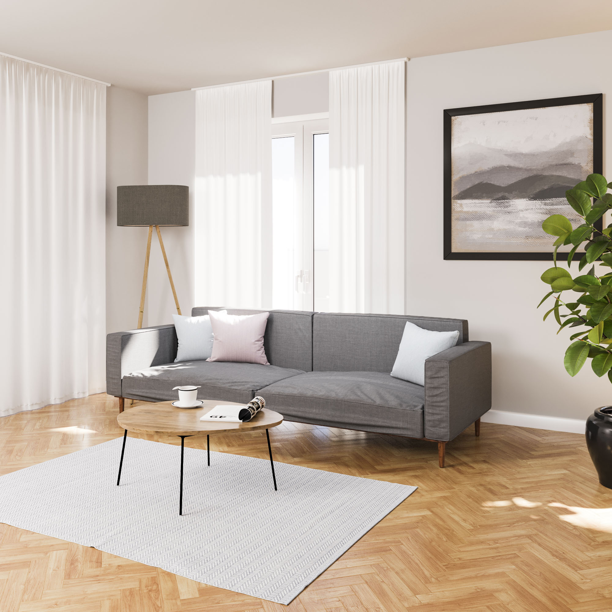 Pojedyncza szyna sufitowa PCV Drida 300 cm - 3