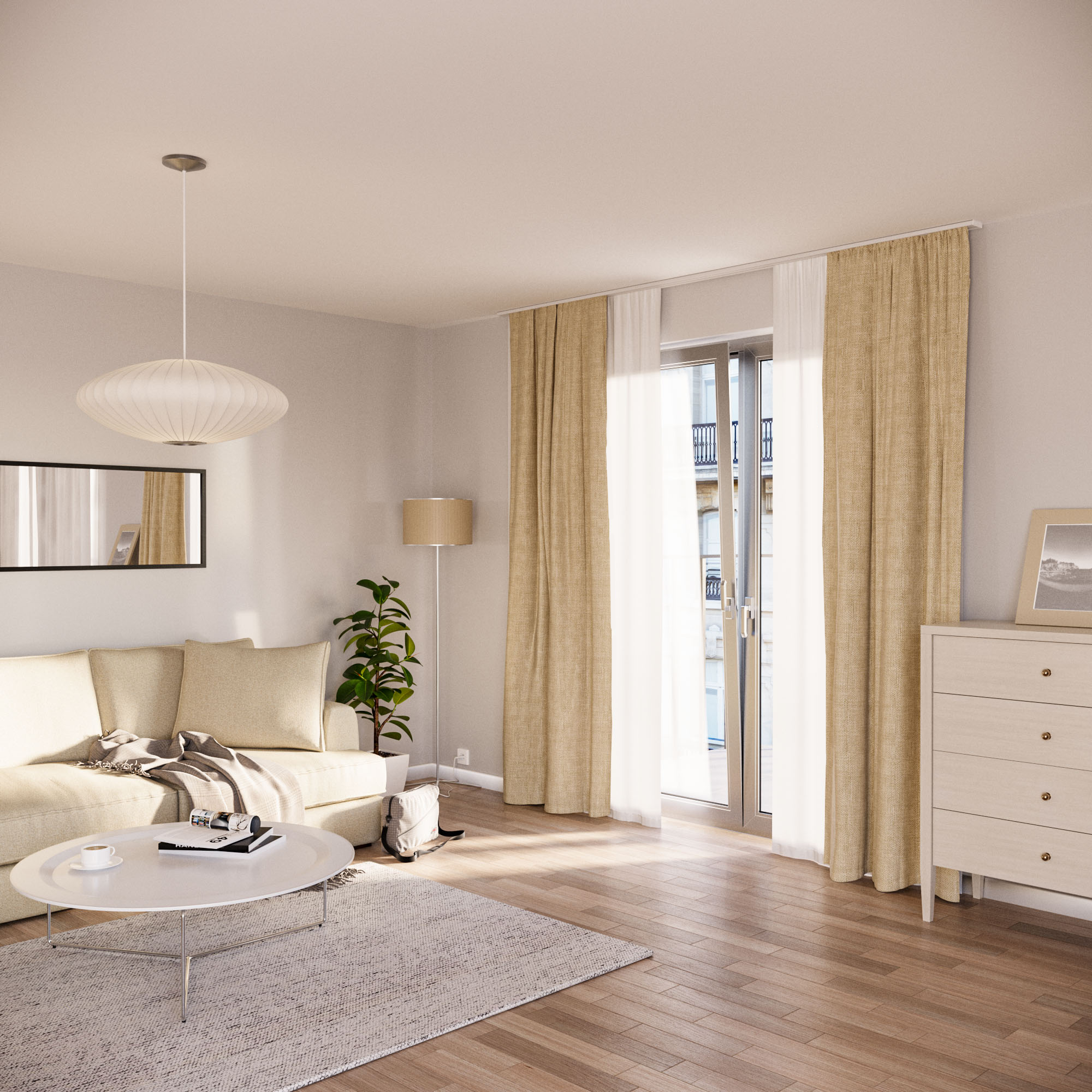 Podwójna szyna sufitowa PVC Yaros 120 cm Inspire - 3