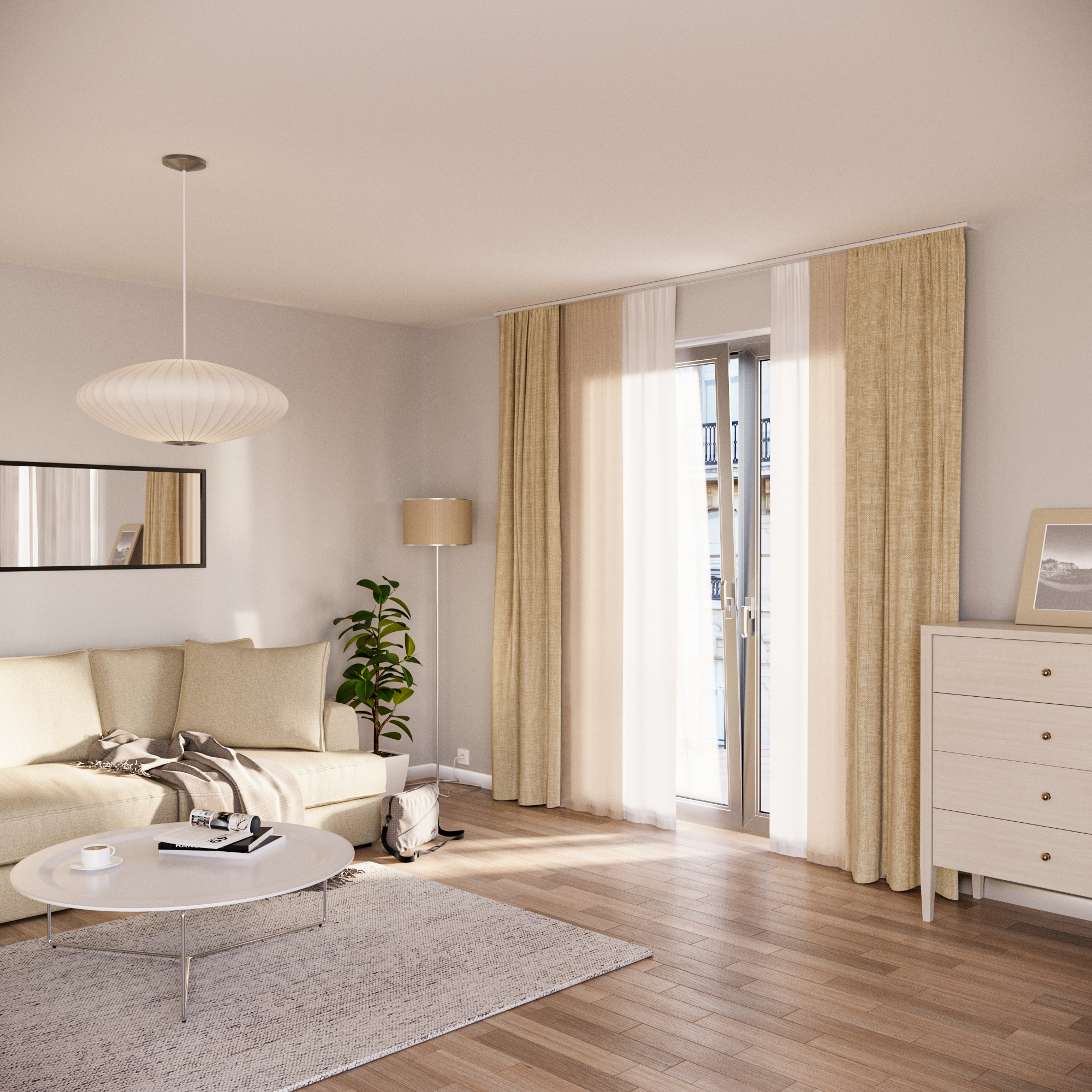 Potrójna szyna sufitowa PVC Yaros 120 cm Inspire - 3