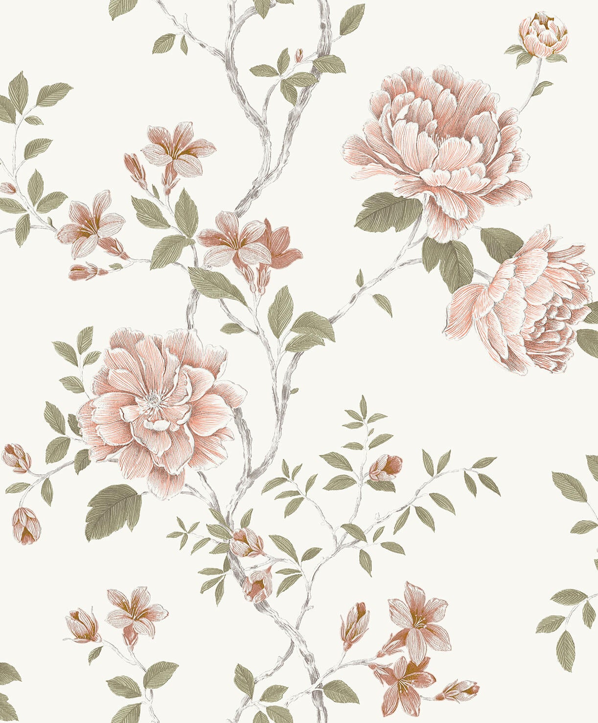 Papier peint intissé Ecodéco Liane blanc - 2
