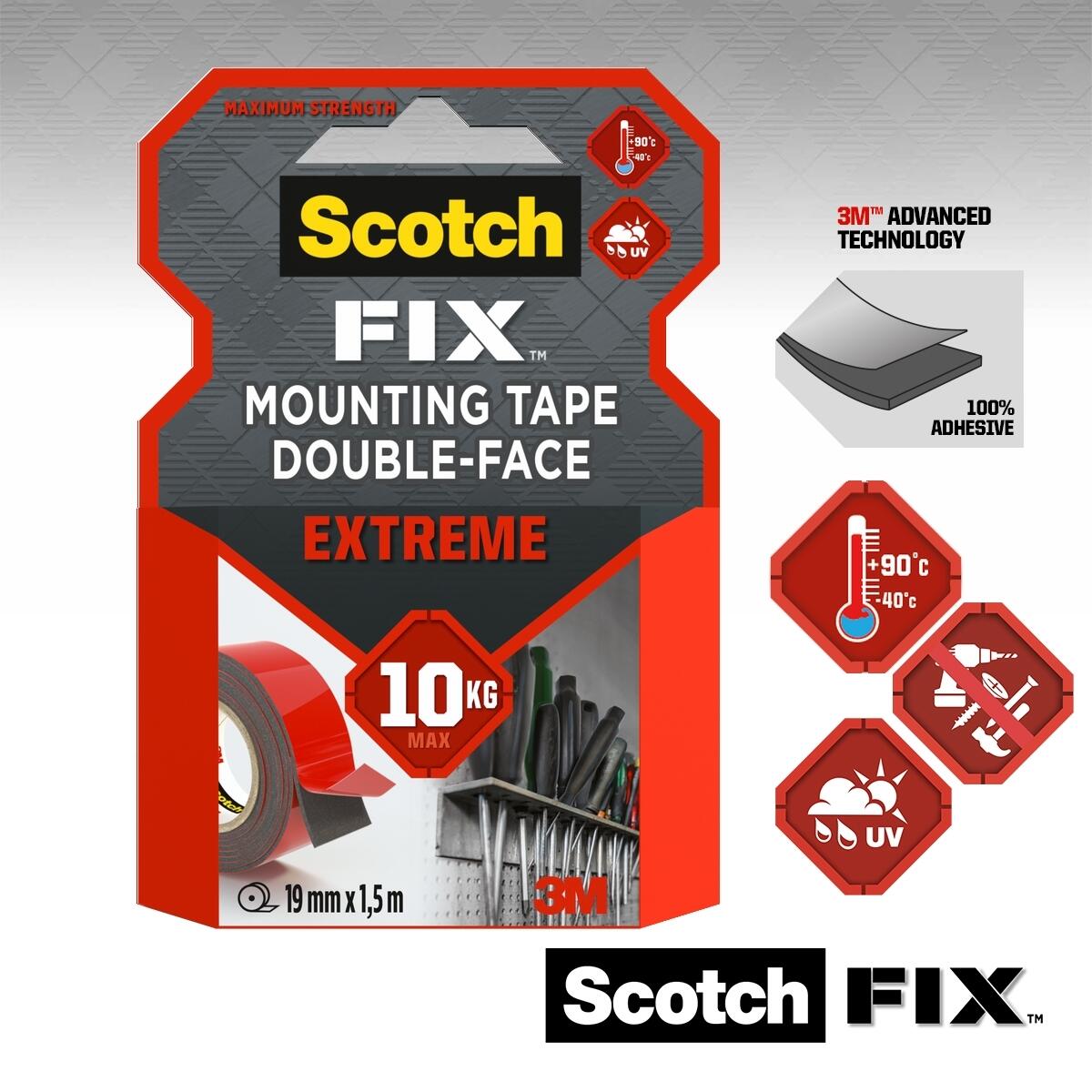 Fita de montagem 19 mm 1,5 m Scotch Extreme - 8