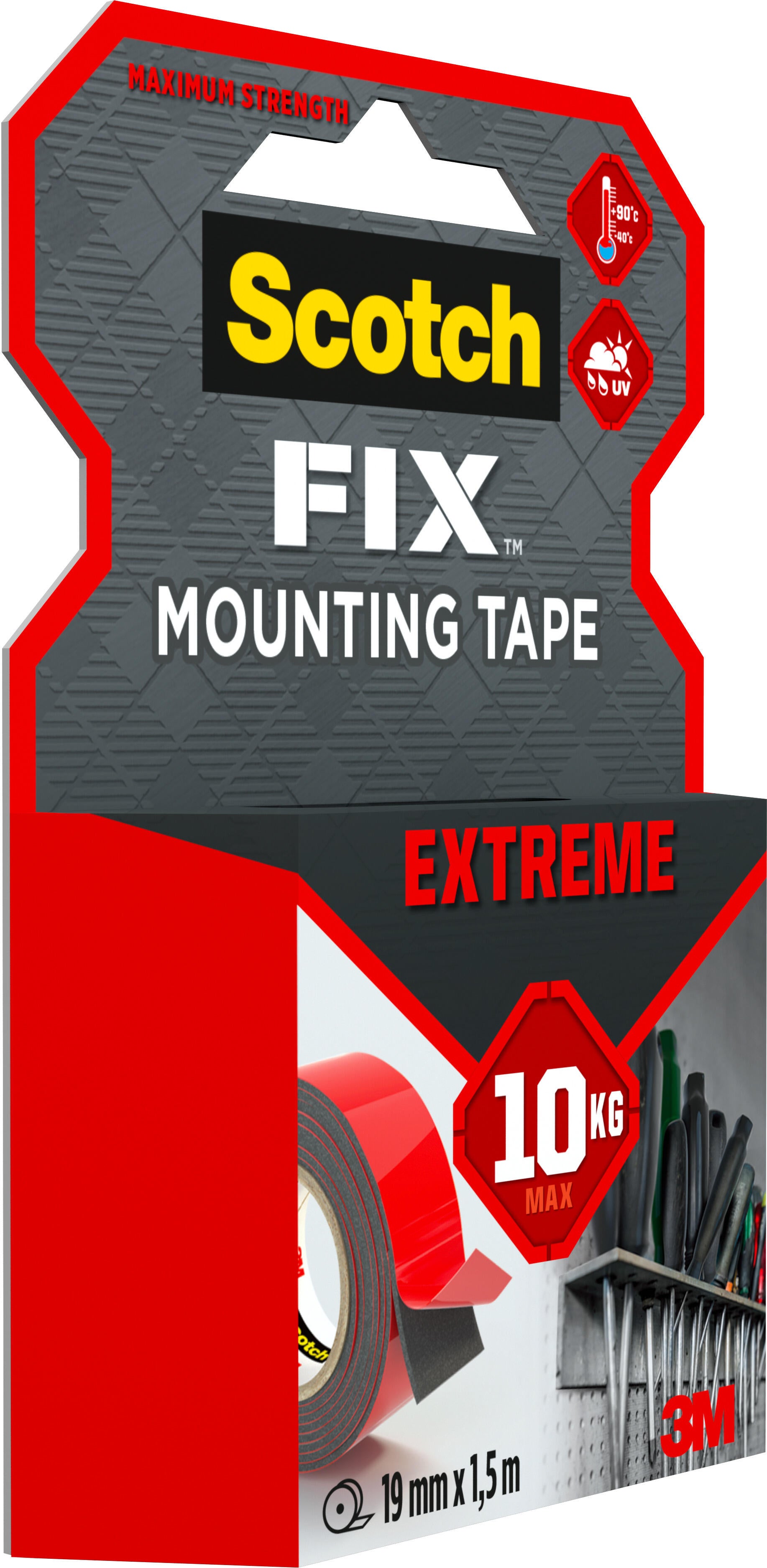 Fita de montagem 19 mm 1,5 m Scotch Extreme - 7