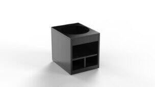 Support Kamado pour cuisine extérieure FORGE ADOUR SKAF N noir, H.74xL.81xl.63cm - 3