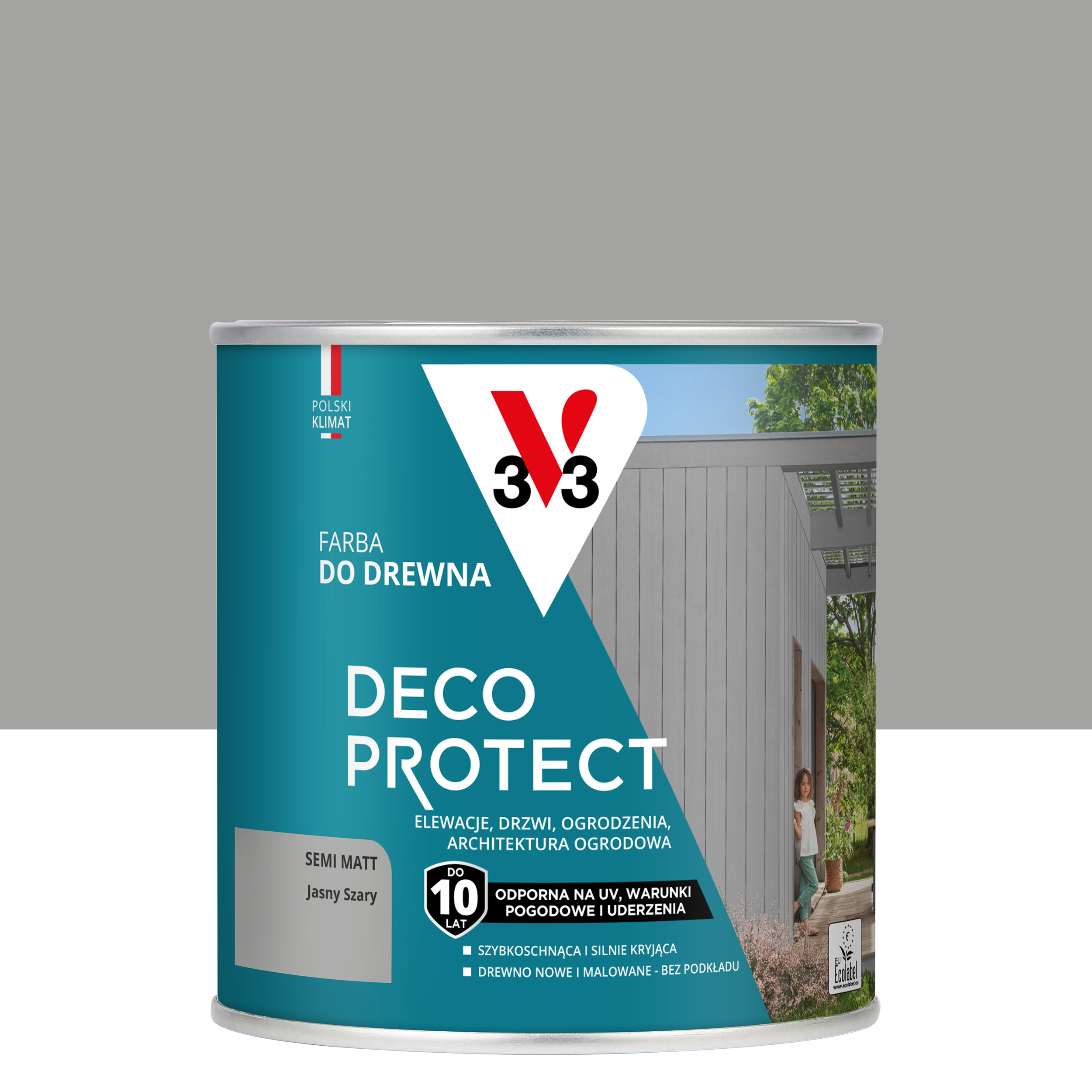 Farba do drewna Deco Protect Jasny szary 0.5 l V33