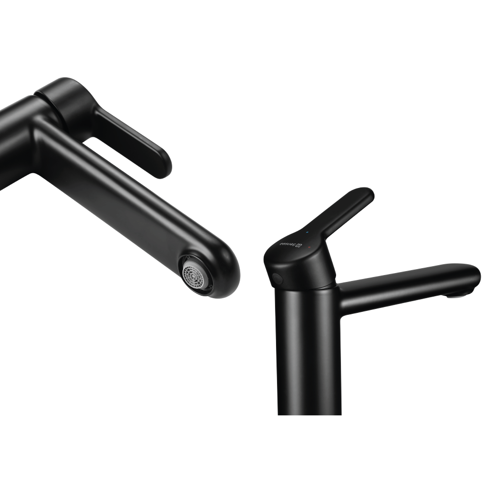 Bateria umywalkowa wysoka 29.1 cm 4.9 l/min czarna Easy Sensea - 7