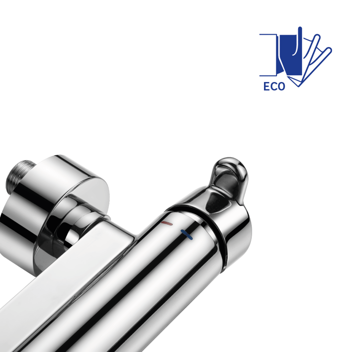 Mezclador de ducha de agua ecológica cromado Easy Sensea