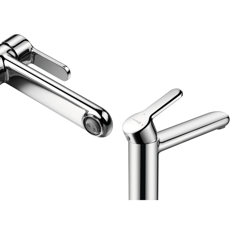 Grifo de lavabo SENSEA Easy monomando caño alto cromo brillo. Apertura en frío. Antical. Latón - 10