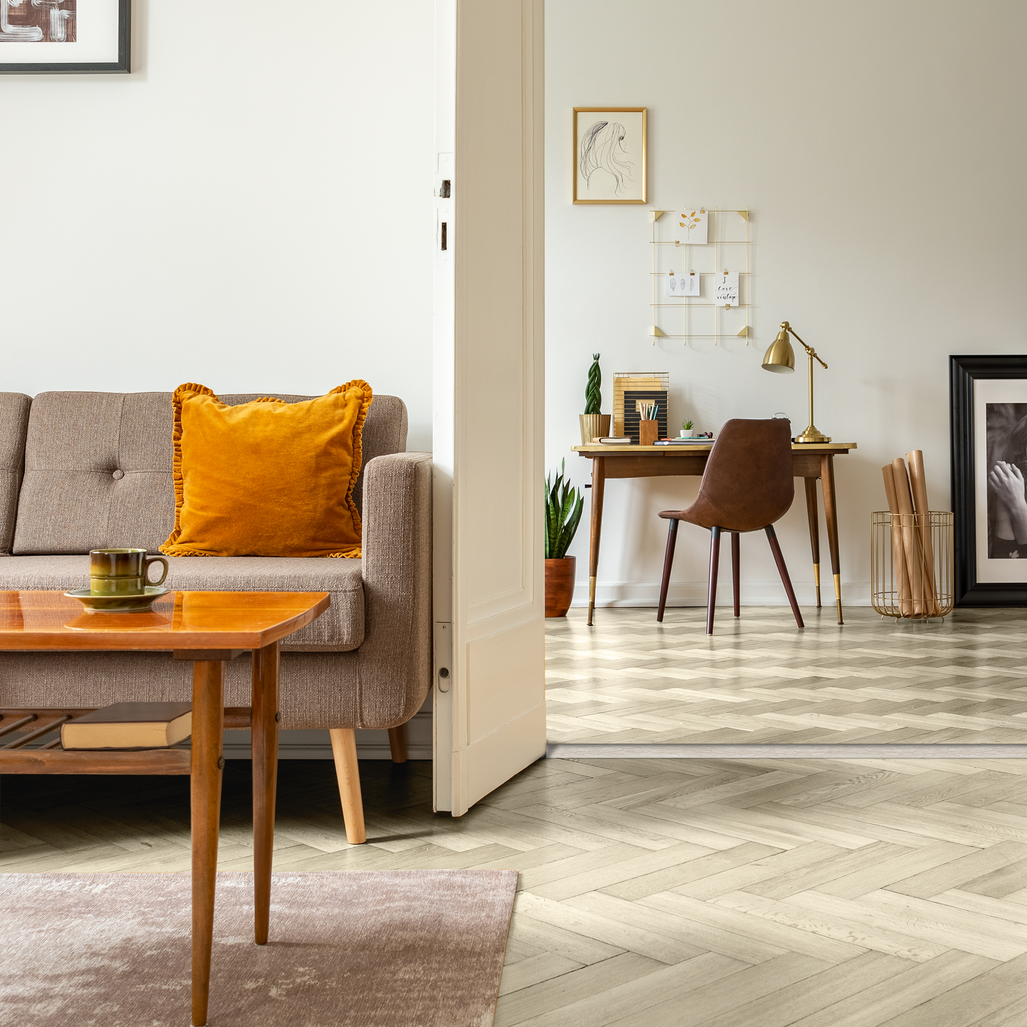 Barre de seuil 4 en 1 alu décor 100 à fixer, l.3.7 cm x L.83 cm ARTENS - 2