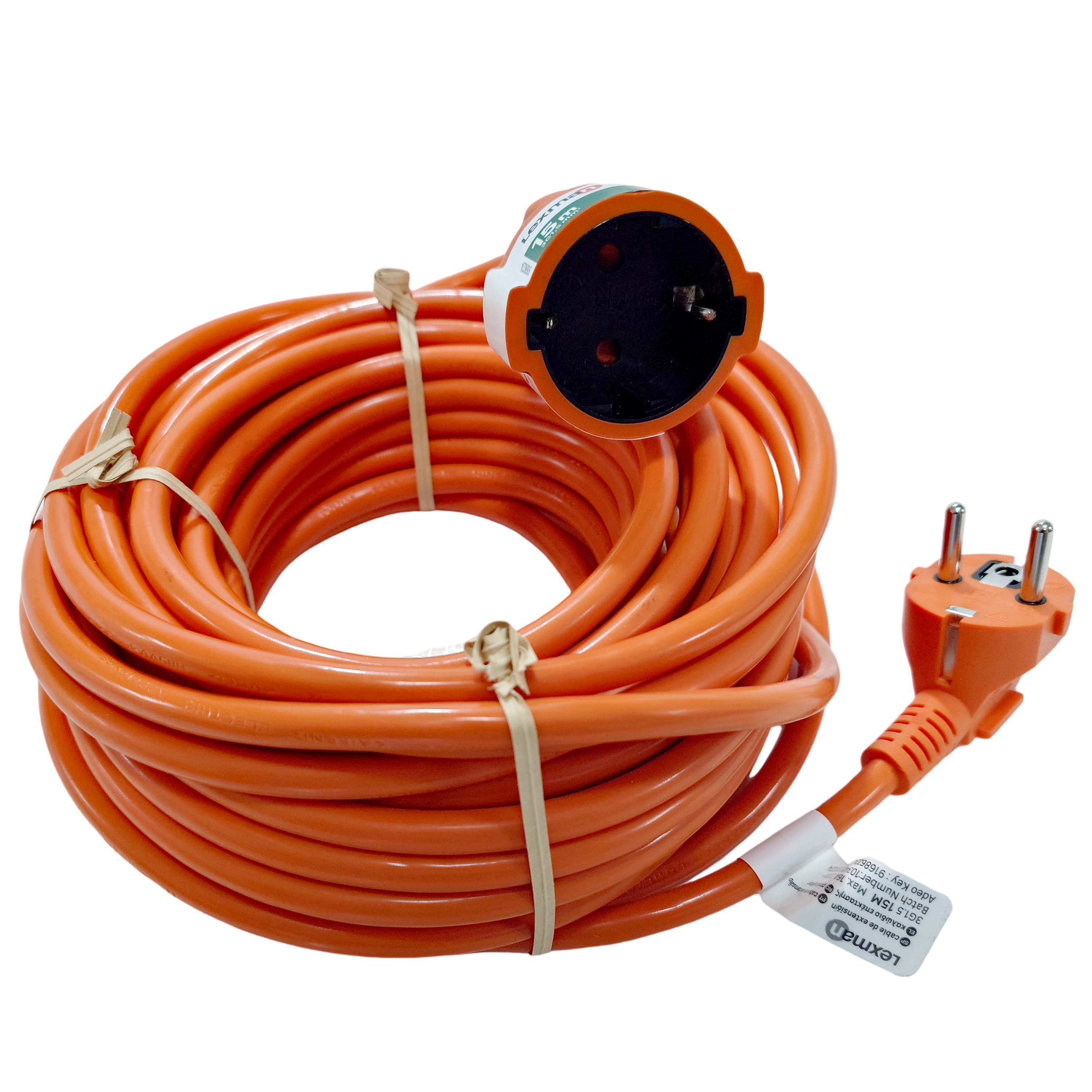 Prolongador LEXMAN H05VV-F 15M 16A naranja - 5