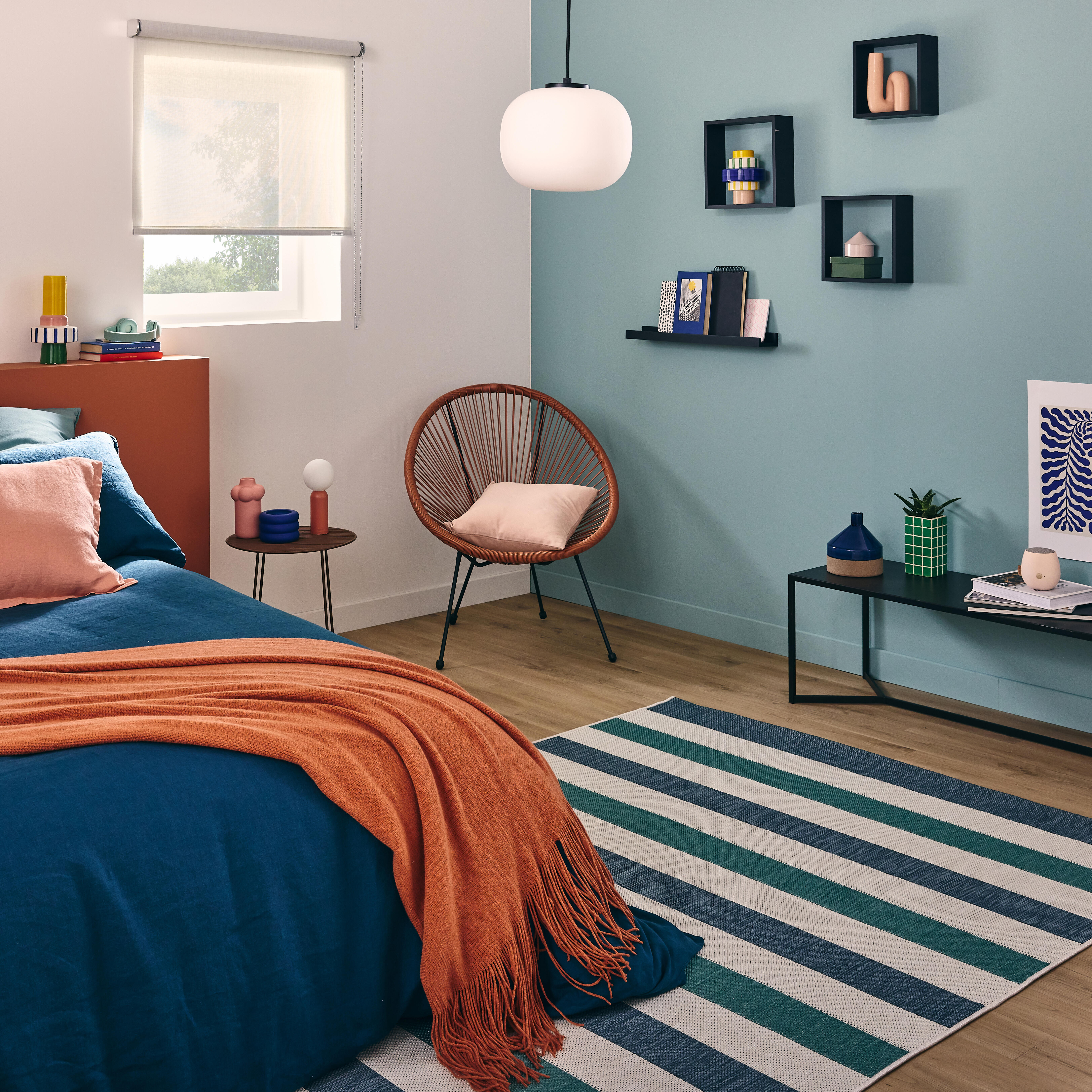 Mensola a muro SPACEO a u in mdf L 60 x P 10 cm nero - 3