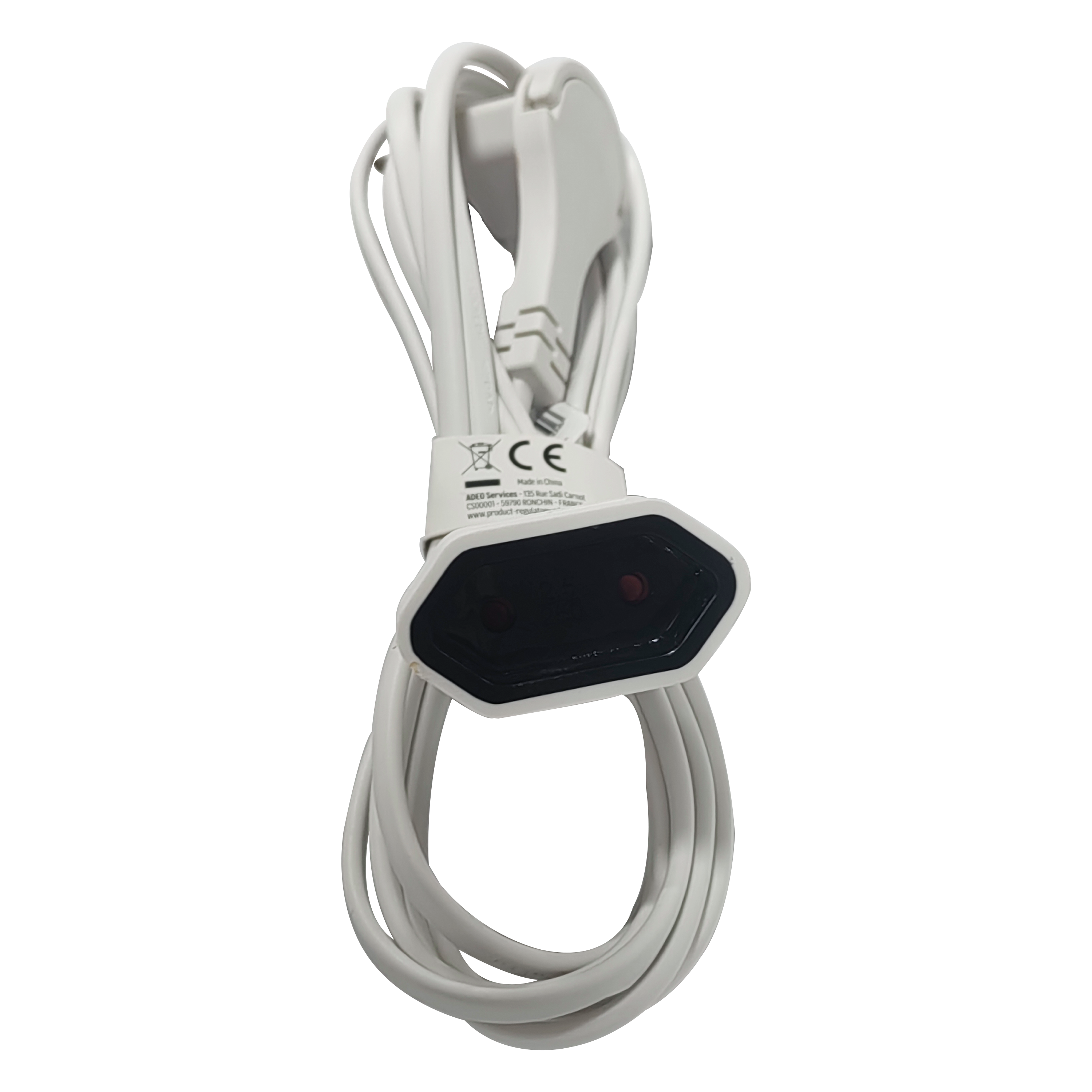 Prolongador com tomada fácil LEXMAN H03VV-F 2x0.75 2.5A 3M Branco - 3