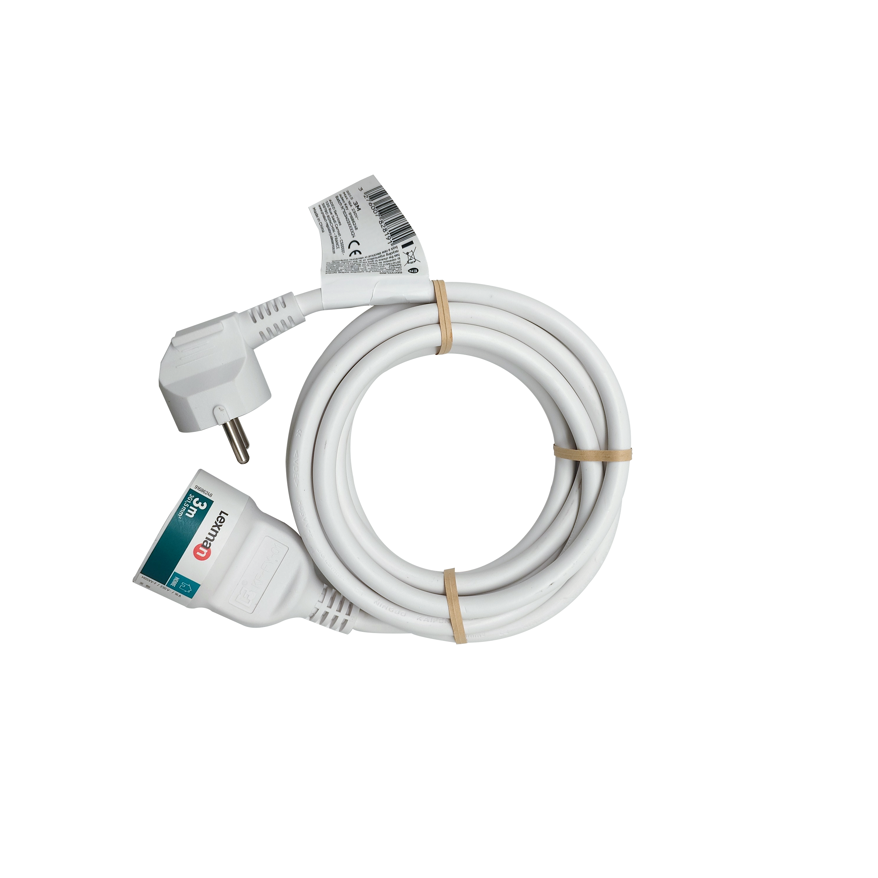 Rallonge avec terre L.3 m H05VV-F 3G1.5 mm², LEXMAN - 3