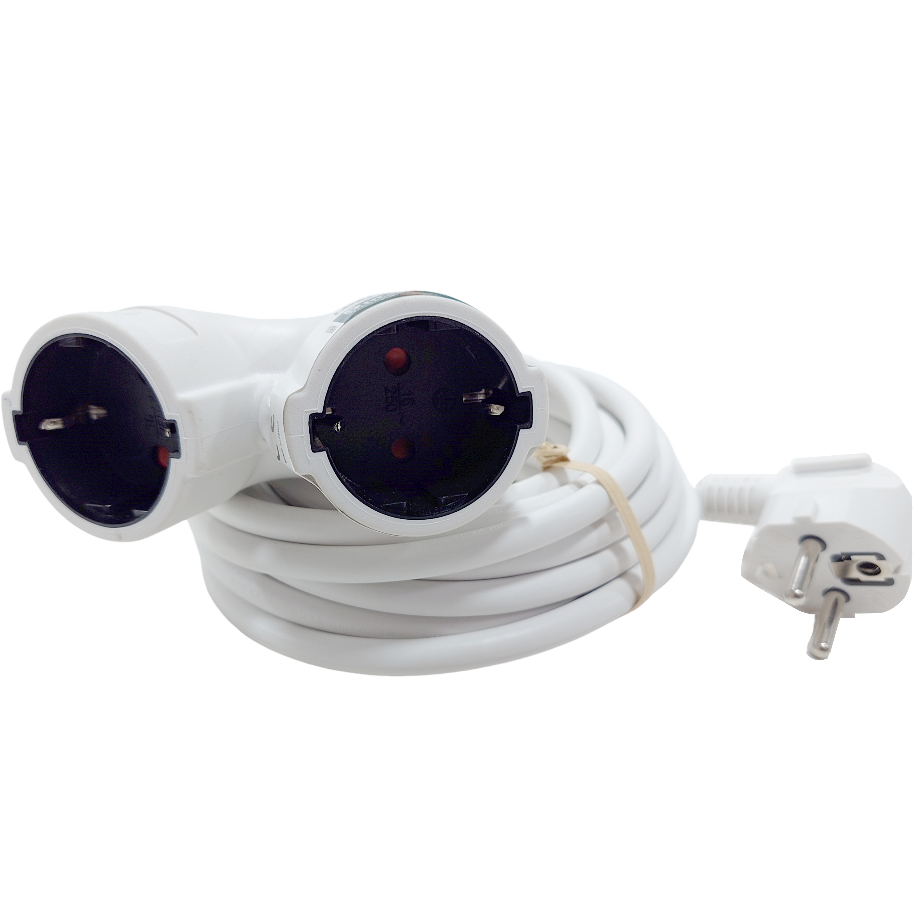 Prolongador com saída dupla LEXMAN H05VV-F 3G1.5 16A 5M Branco - 5