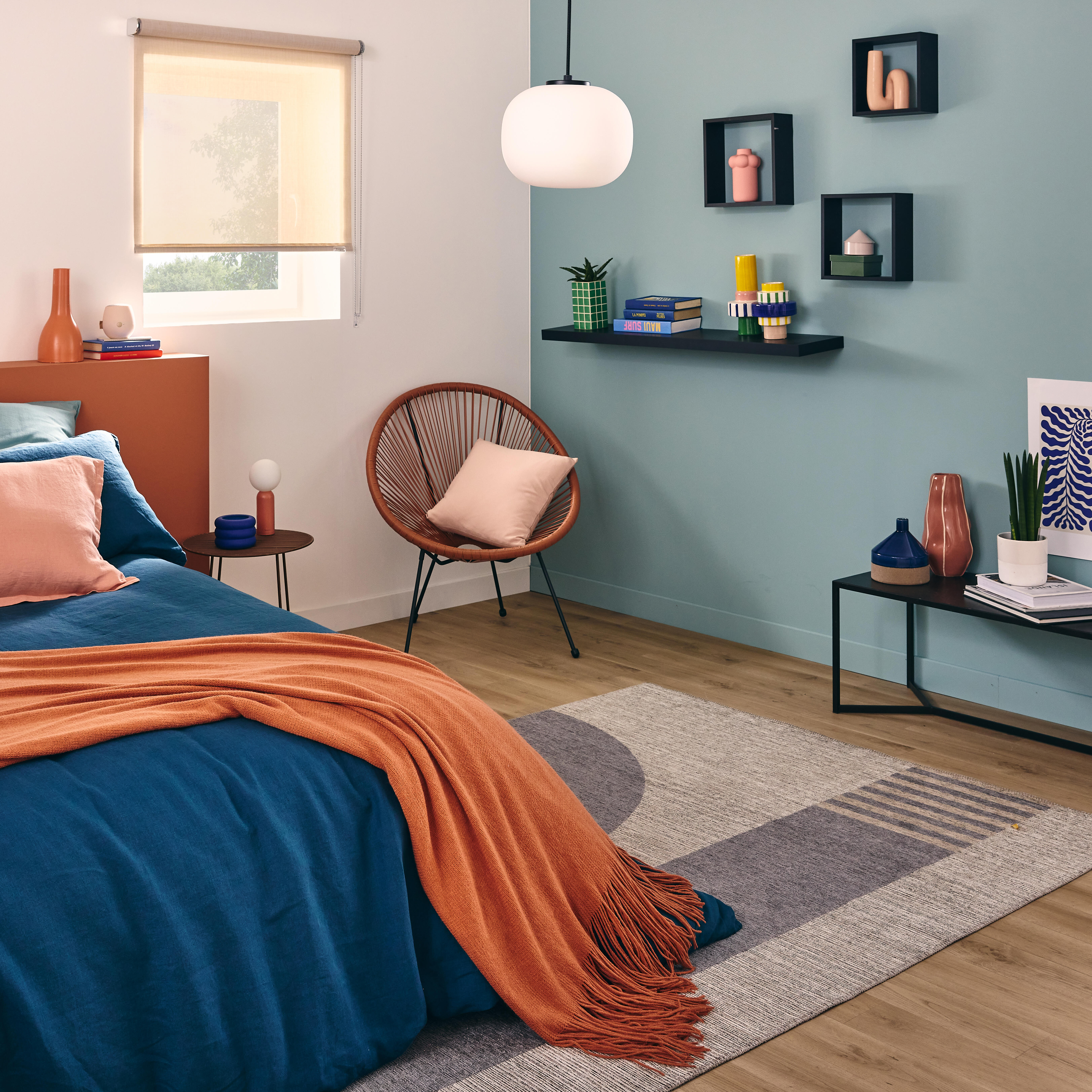 Mensola a muro SPACEO dritto in mdf L 115 x P 23.5 cm nero - 4