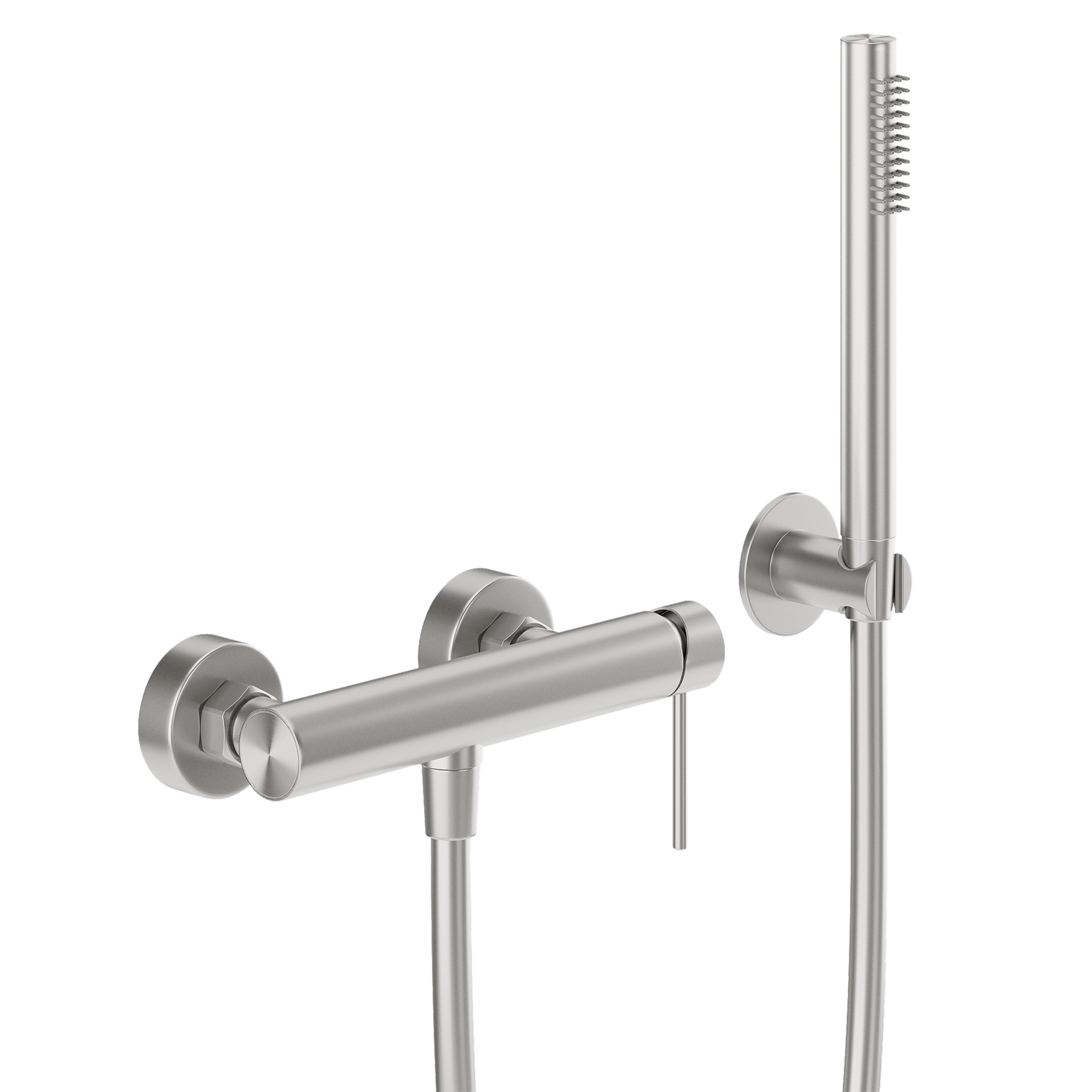 Bateria prysznicowa natryskowa srebrna stal nierdzewna Flint KFA Armatura