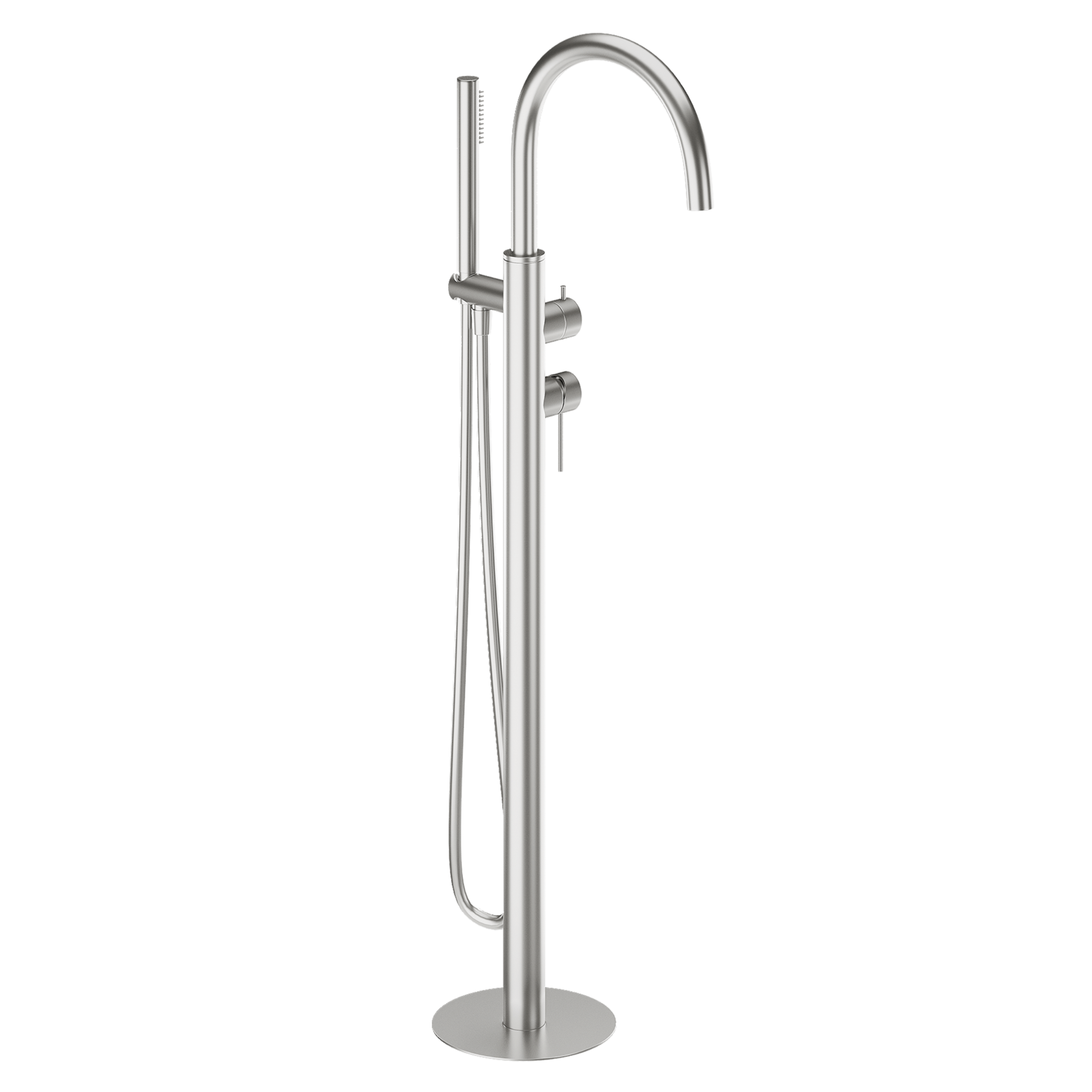 Bateria wannowa wolnostojąca srebrna stal nierdzewna Flint KFA Armatura