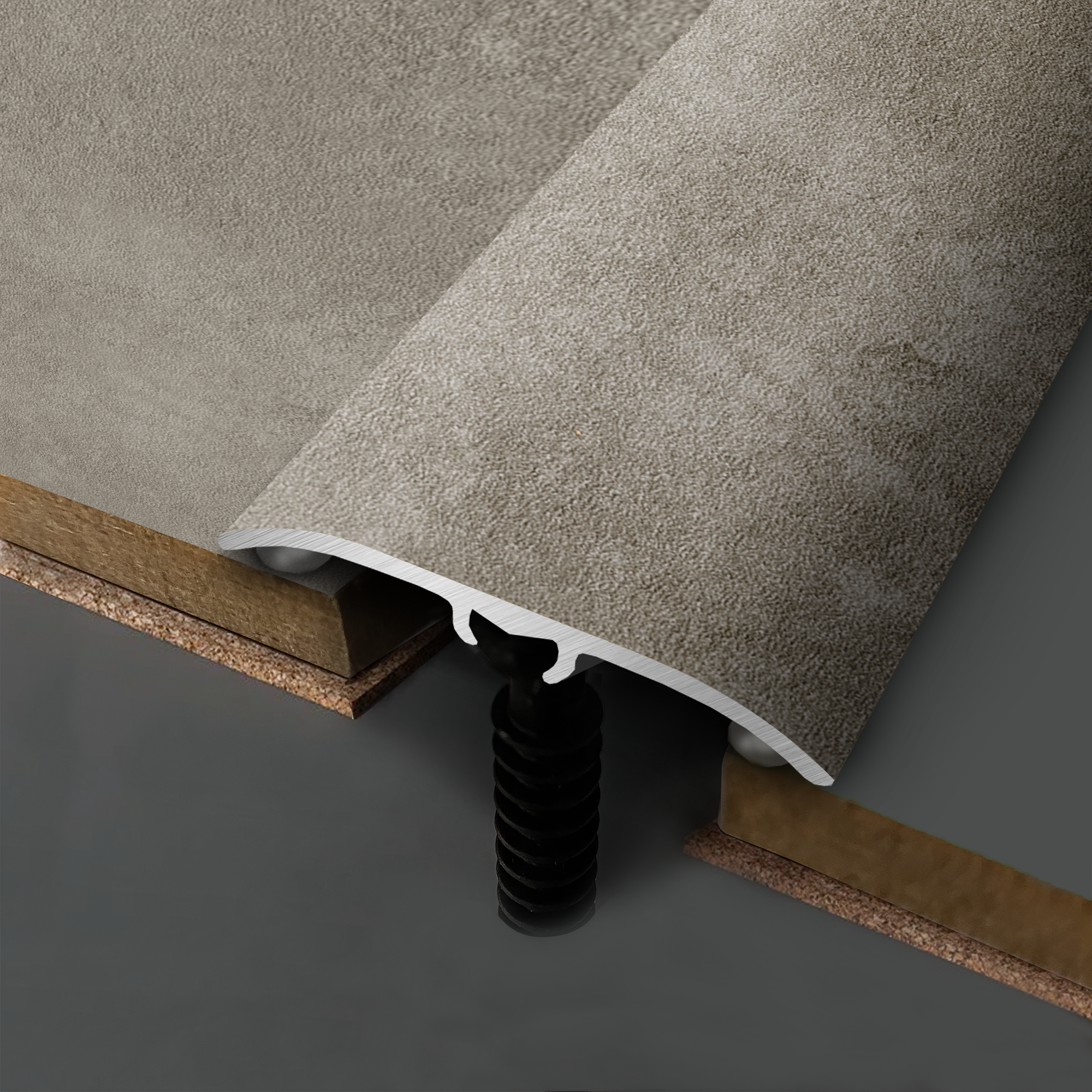 Perfil de umbral 4 en 1 de aluminio color madera gris 830x37mm ARTENS CER515 - 5