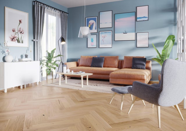 Parquet multistrato spina italiana M ARTENS spazzolato natura 0.65 m²