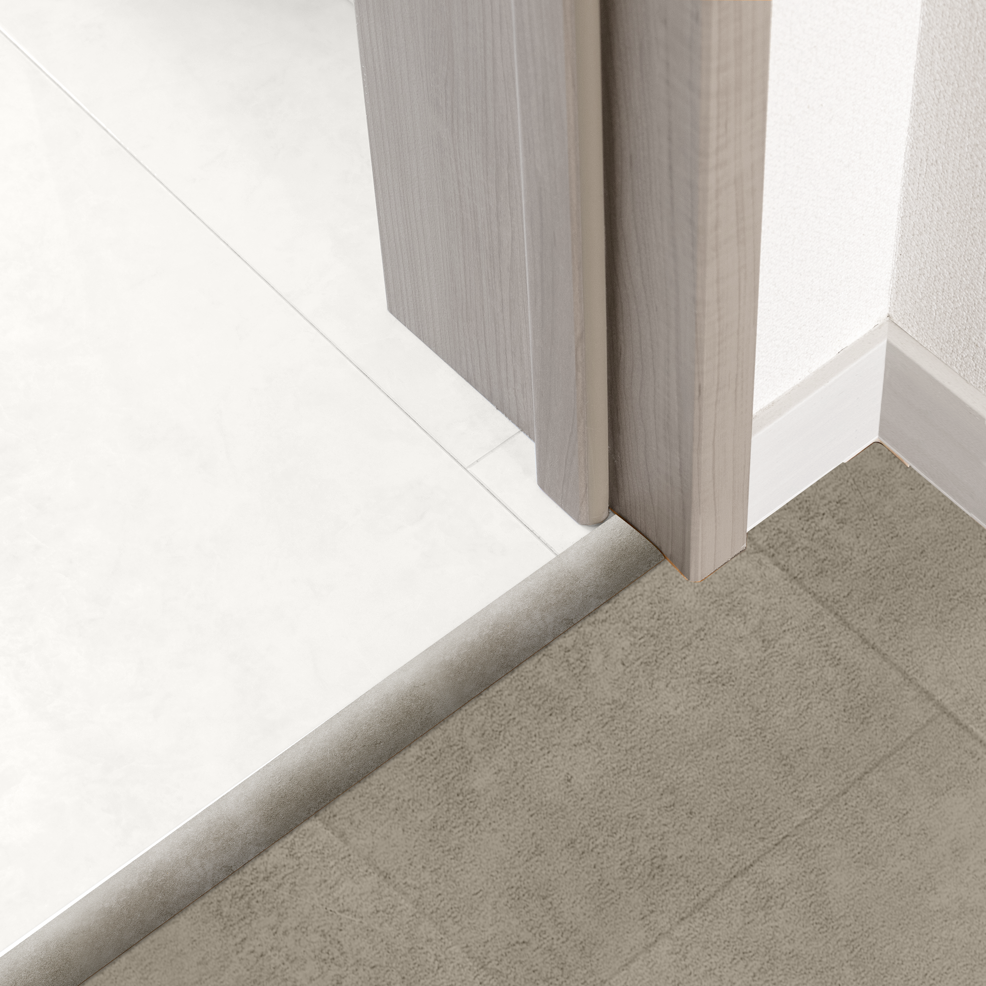 Perfil de umbral 4 en 1 de aluminio color madera gris 830x37mm ARTENS CER515 - 4