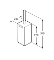 ESCOBILLERO DE BAÑO SUELO RUBIK - 3