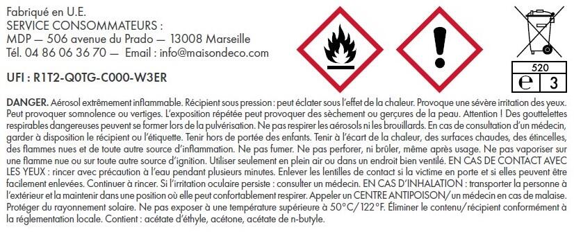 Bombe de peinture Relook tout MAISON DECO noir brillant 400 ml - 11