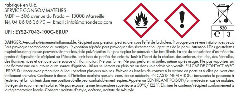 Bombe de peinture Relook tout MAISON DECO paon brillant400 ml - 9