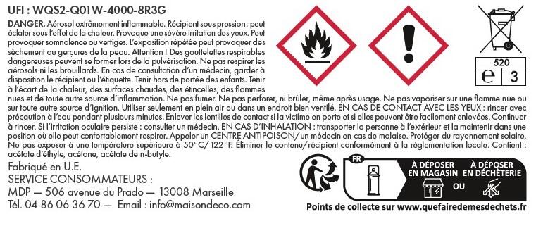 Bombe de peinture Relook tout MAISON DECO kraft satiné 400 ml - 9