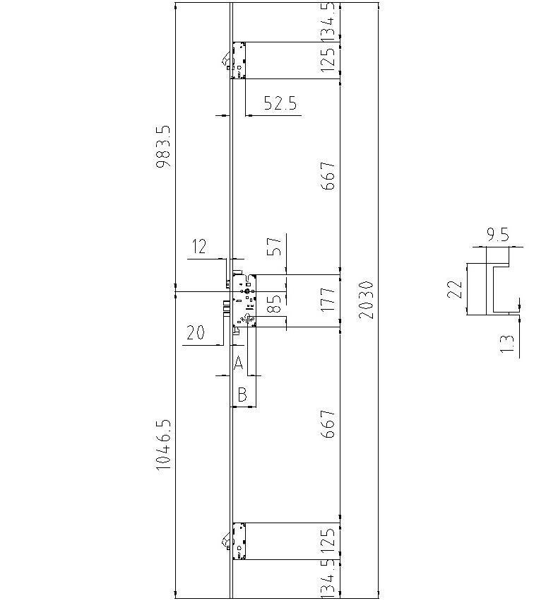 CERRADURA DE SEGURIDAD EMBUTIR  MULTIPUNTOS 502 AA  ORO MCM - 2