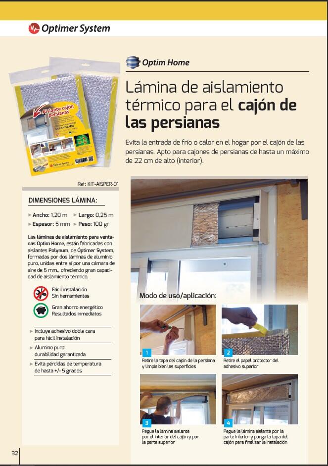 KIT AISLANTE CAJÓN PERSIANA 120X25 CM - 5