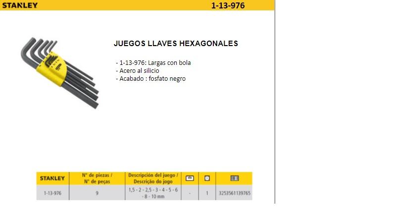 JUEGO 9 LLAVES ALLEN 1.5-10 BOLA STANLEY - 2