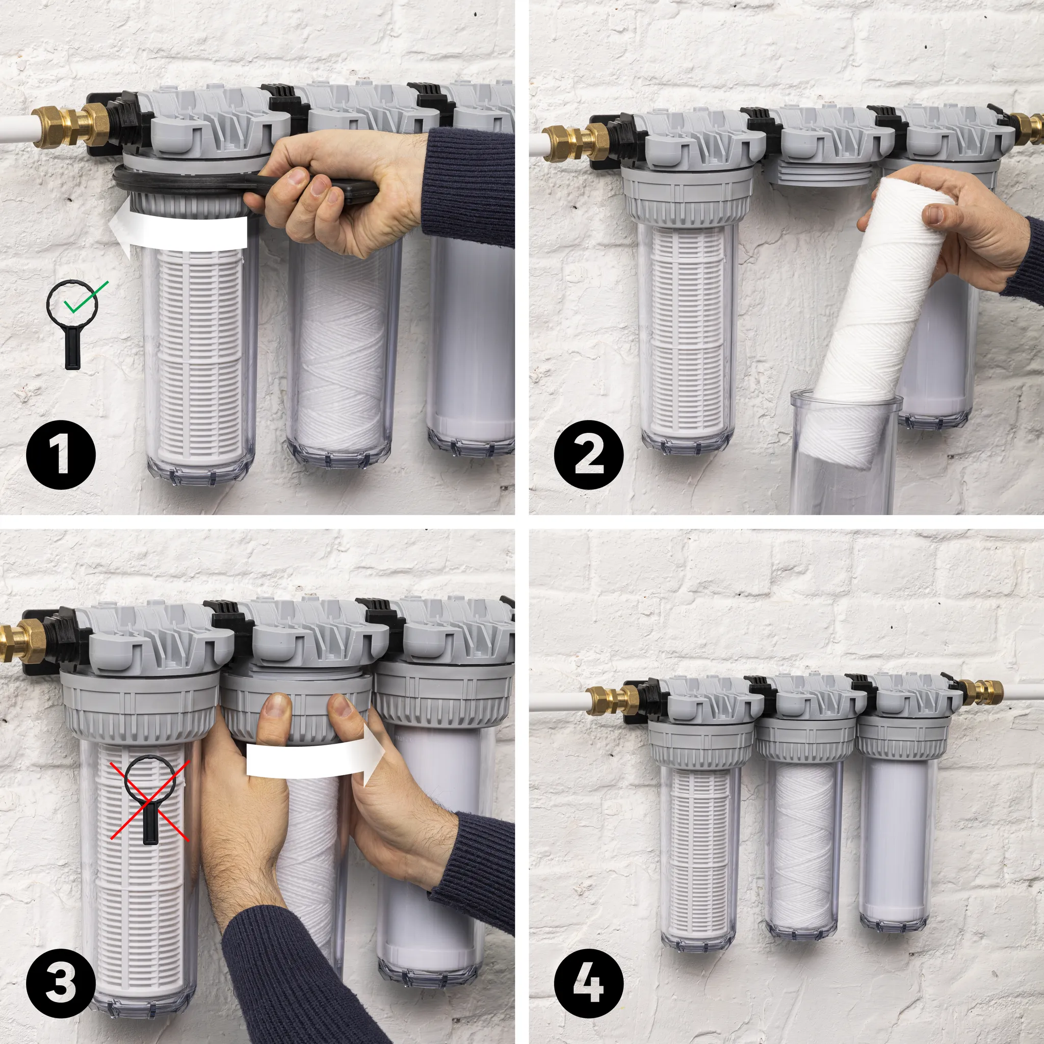 Station pour filtration d'eau de pluie, cartouches incluses 3 actions, EQUATION - 3