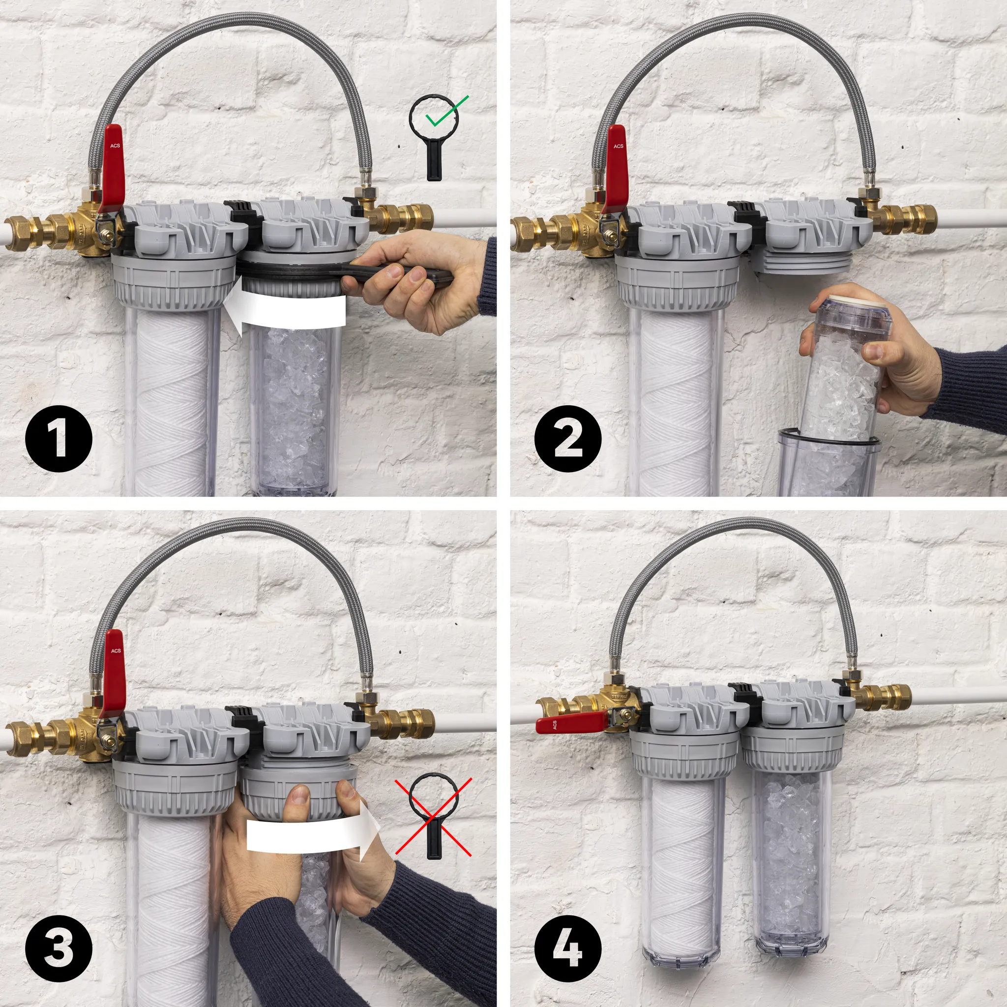 Station de filtration d'eau de boisson avec cartouches, bypass inclus EQUATION - 2