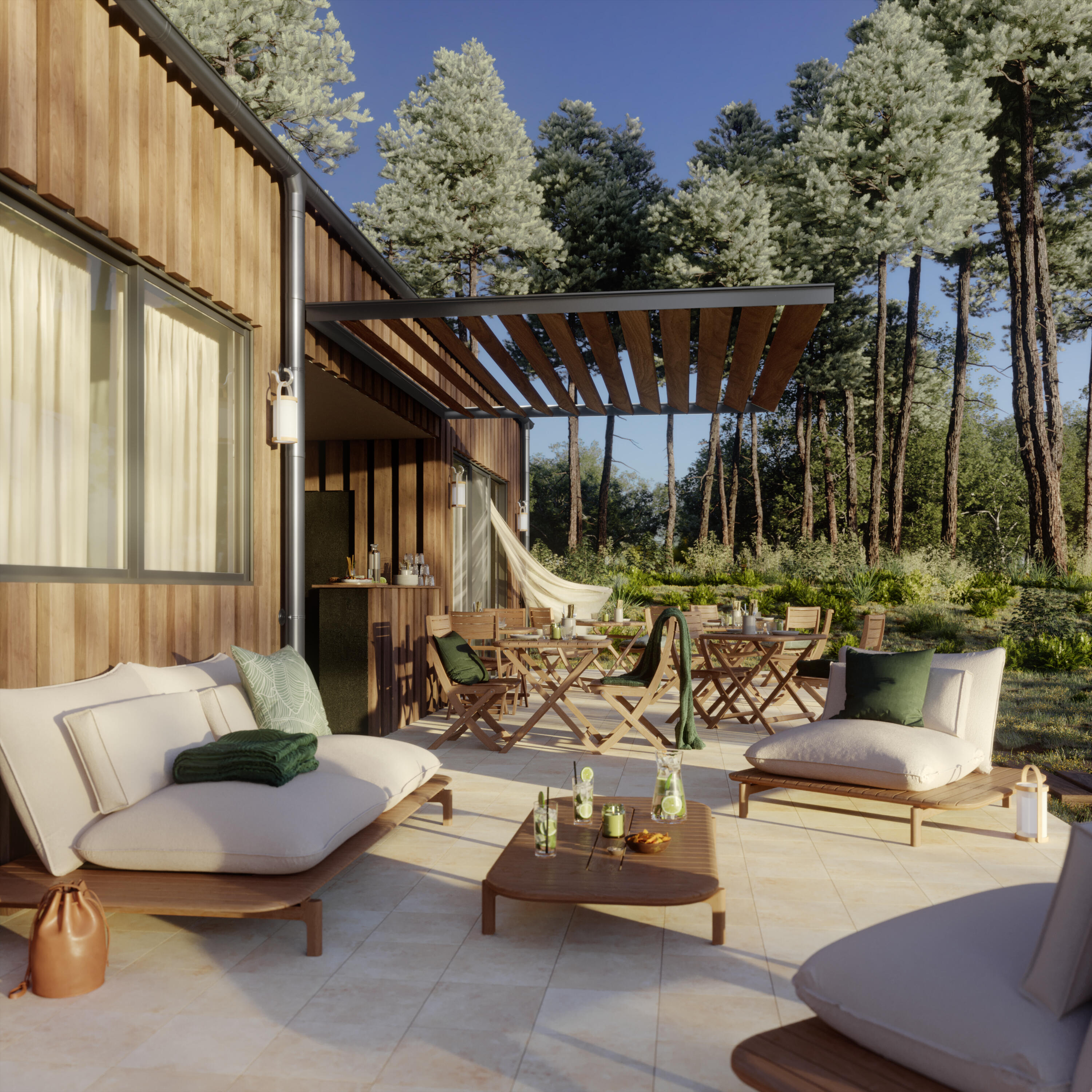 Carrelage sol extérieur effet béton beige Alesia l.32.5 x L.32.5 cm ARTENS - 3