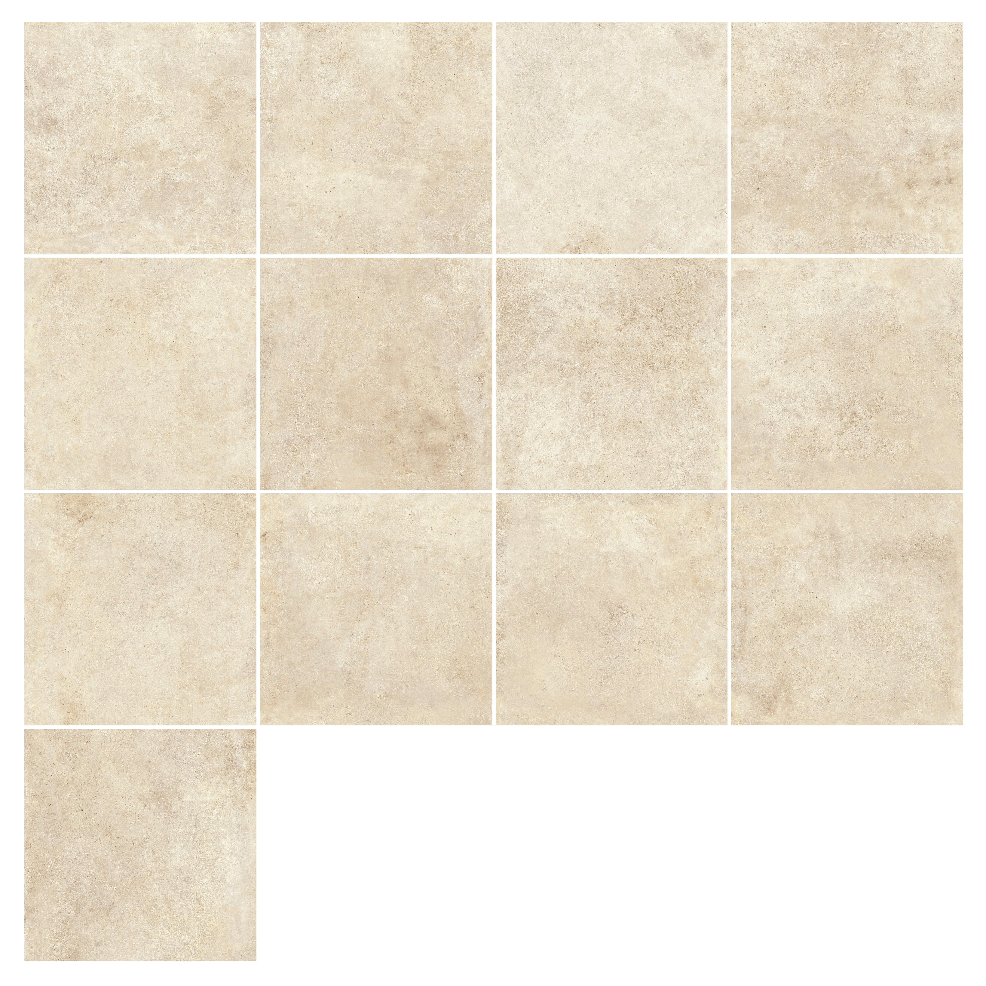 Carrelage sol extérieur effet béton beige Alesia l.32.5 x L.32.5 cm ARTENS - 8