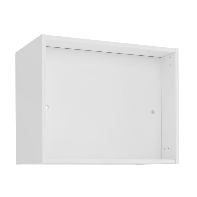 Caisson haut de cuisine spécial hotte DELINIA ID blanc H.48 x l.60 x P.35 cm