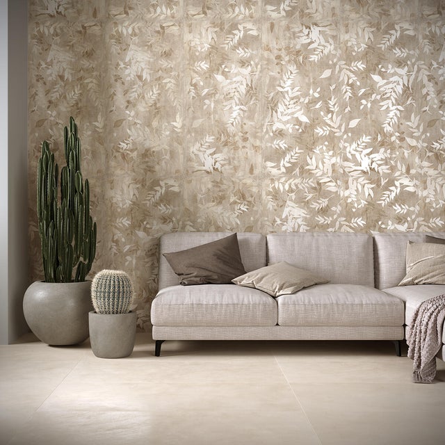 Piastrella da pavimento e rivestimento interno in gres porcellanato 60 x 120 cm rettificato beige Creta Decoro R9 traffico medio forte (pei 3/5) Sp. 9.5 mm 1.44 mq