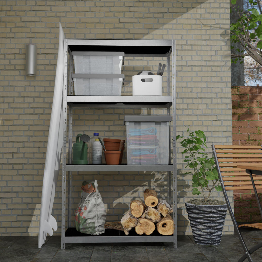 ESTANTERÍA METAL + POLIPROPILENO 4 BALDAS - 3