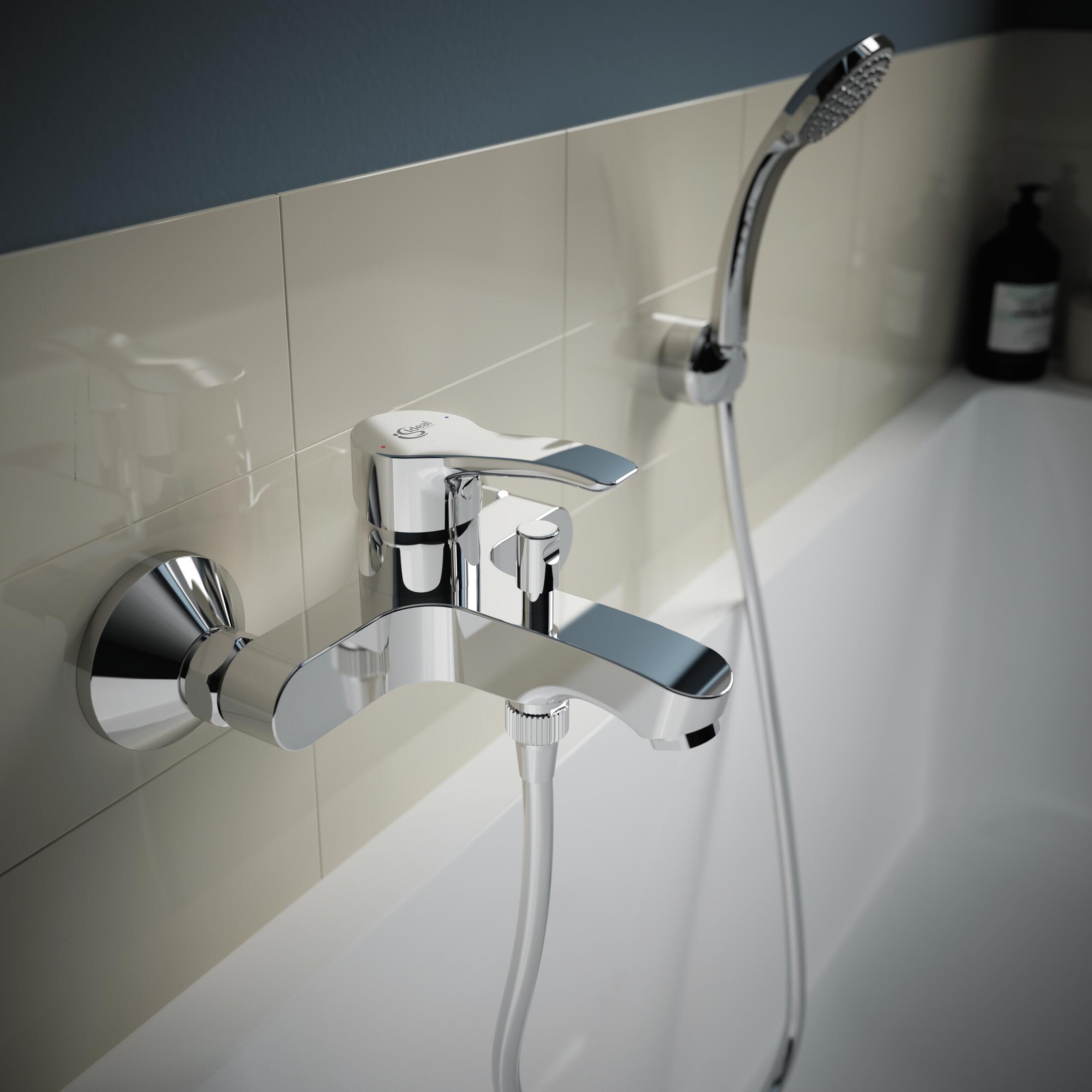Rubinetto per vasca getto laminare cristallino Oglio per muro cromo IDEAL STANDARD - 2