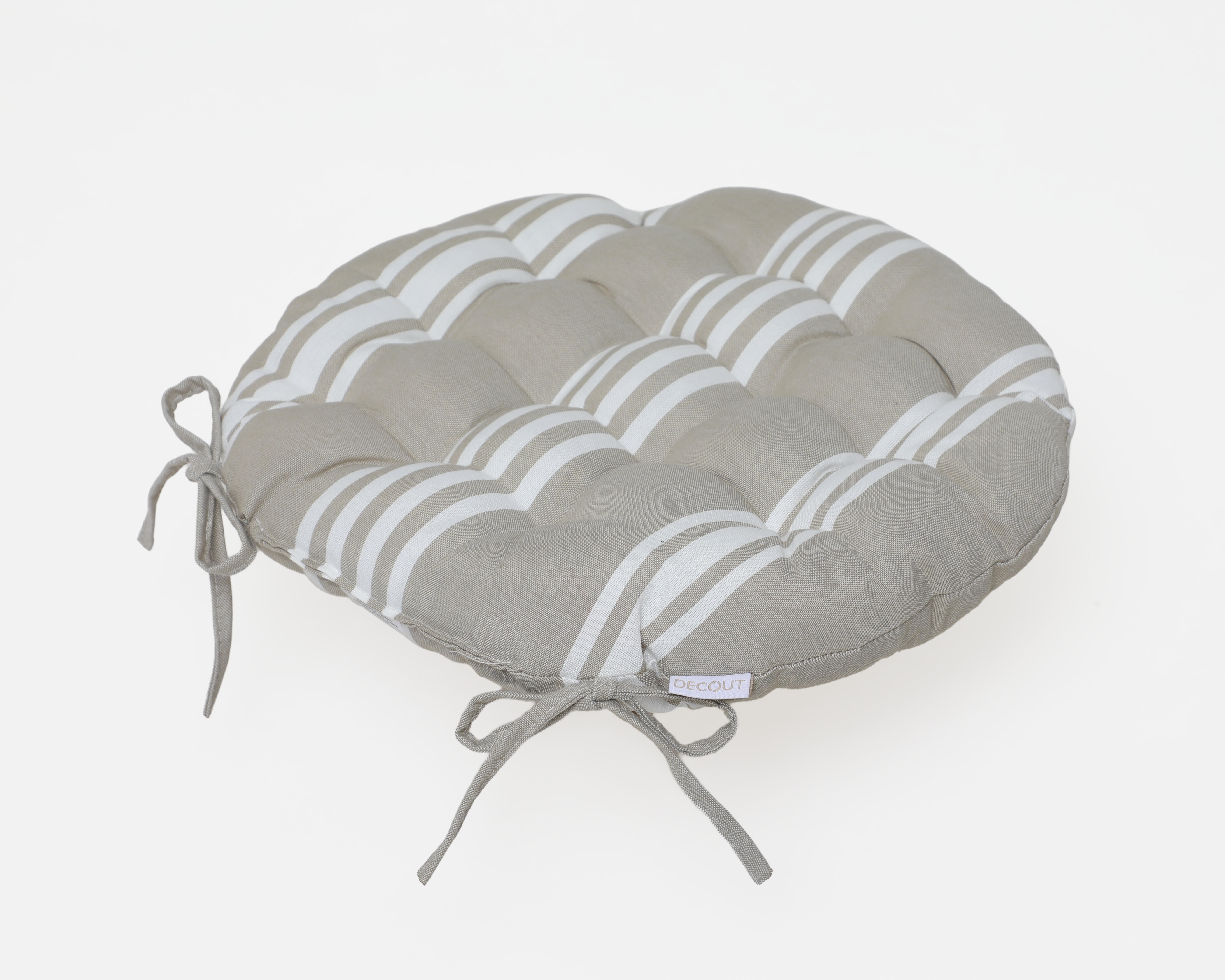 Cojín de silla Indigo beige de 40 cm de Ø - 4