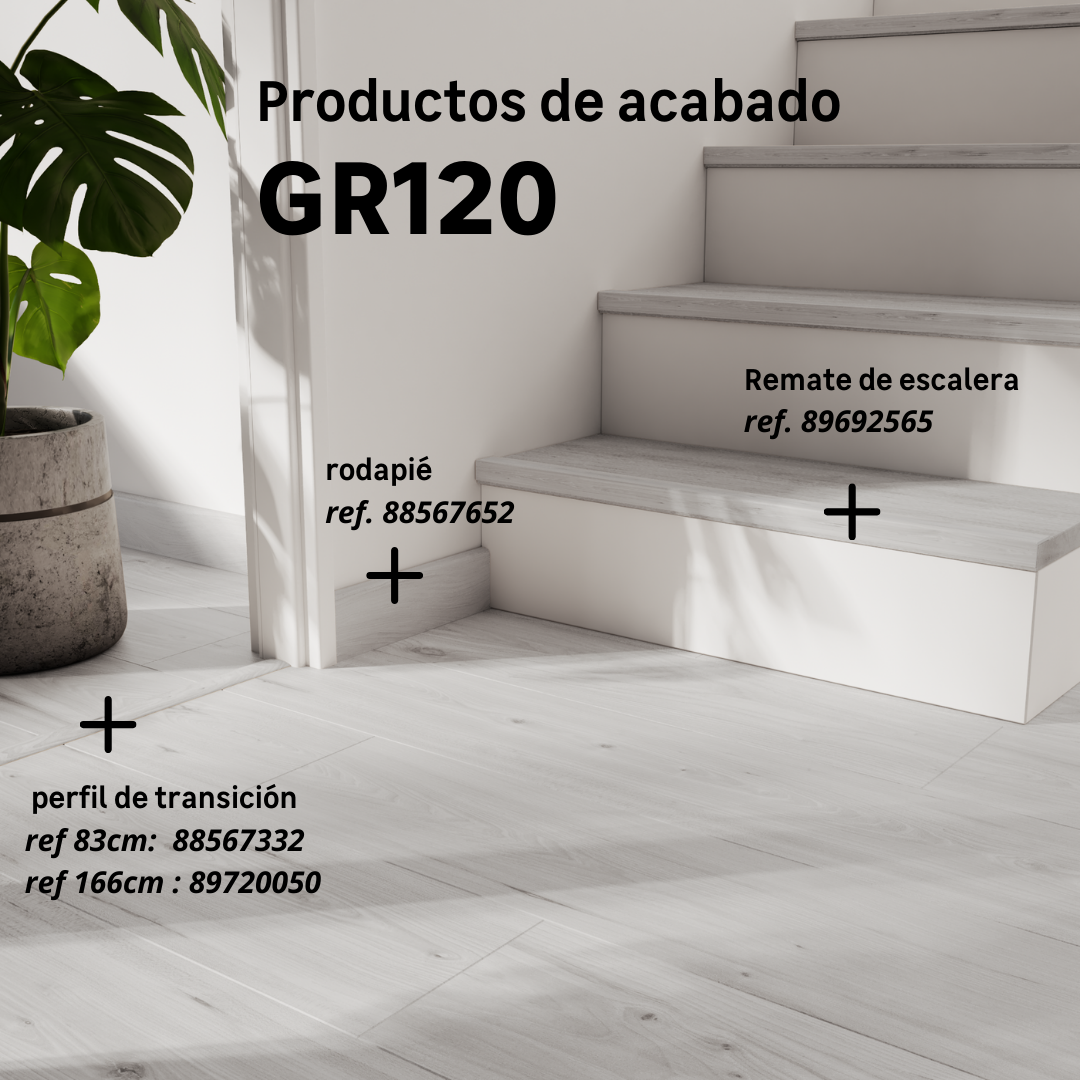 Perfil de umbral 4 en 1 de aluminio color madera gris 830x37mm ARTENS GR120 - 5