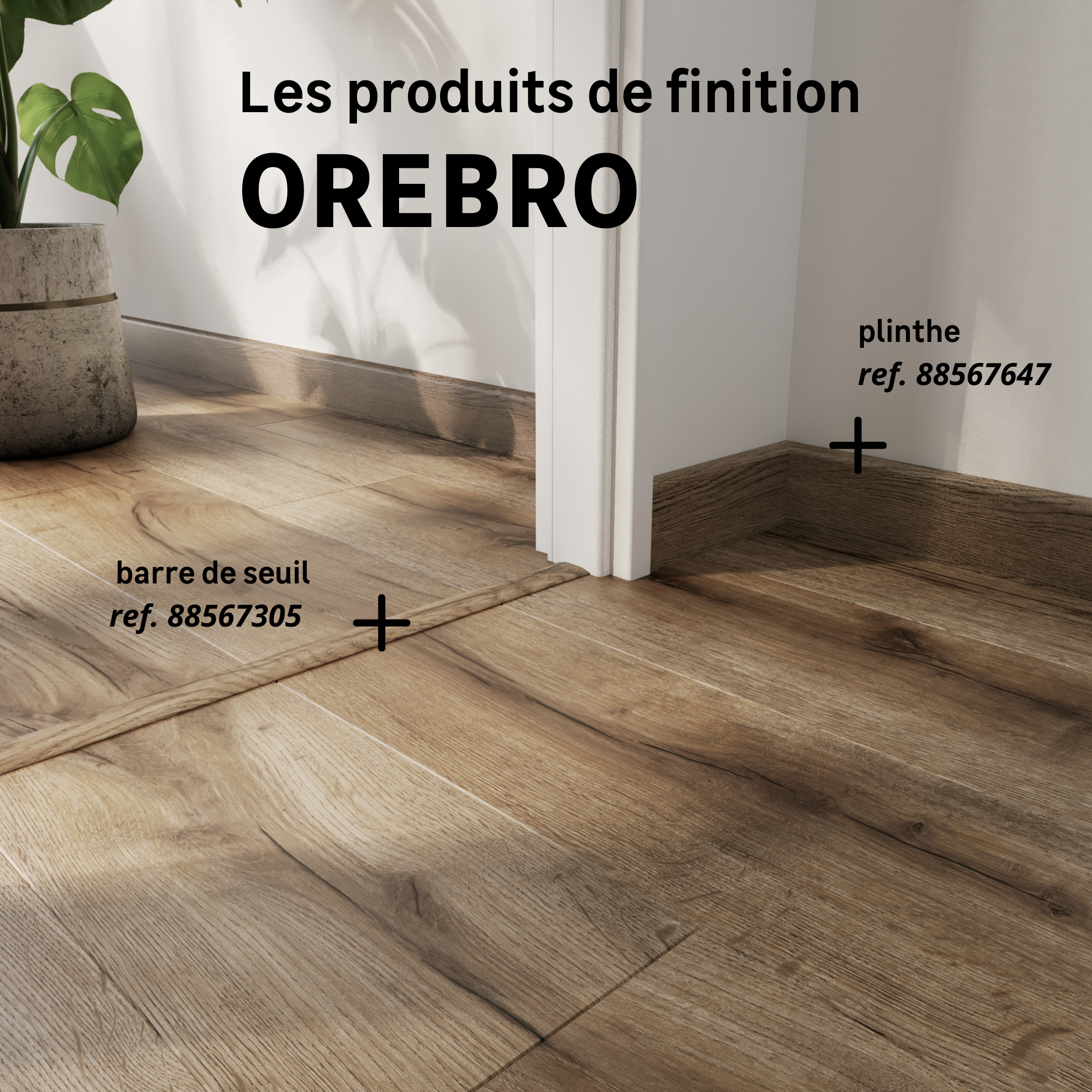 Barre de seuil alu décor orebro à fixer, l.3.7 cm x L.83 cm ARTENS - 4