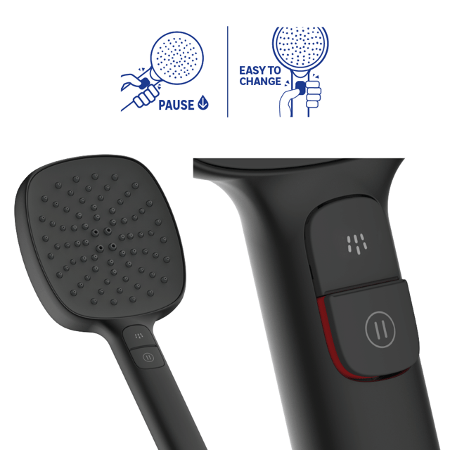 Pommeau de douche Remix, Noir, Sensea