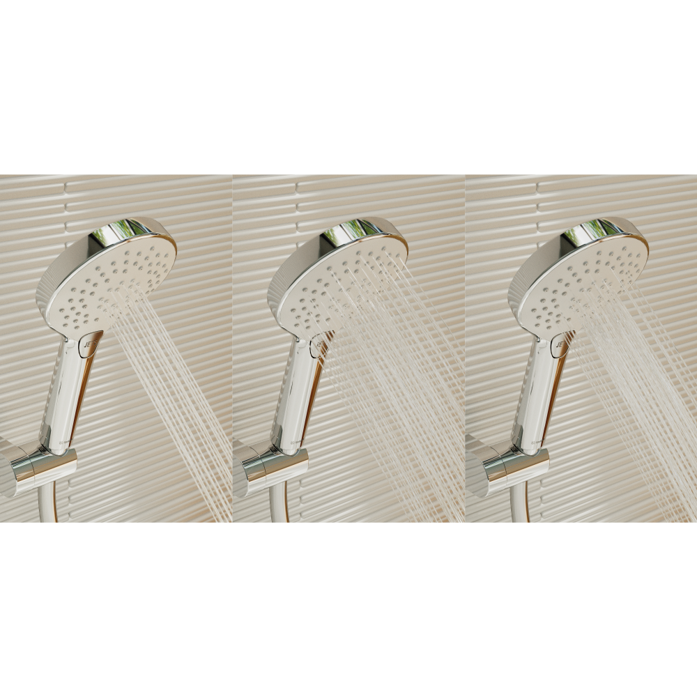 Alcachofa de ducha + flexo + barra SENSEA Icone cromo con 3 funciones - 5