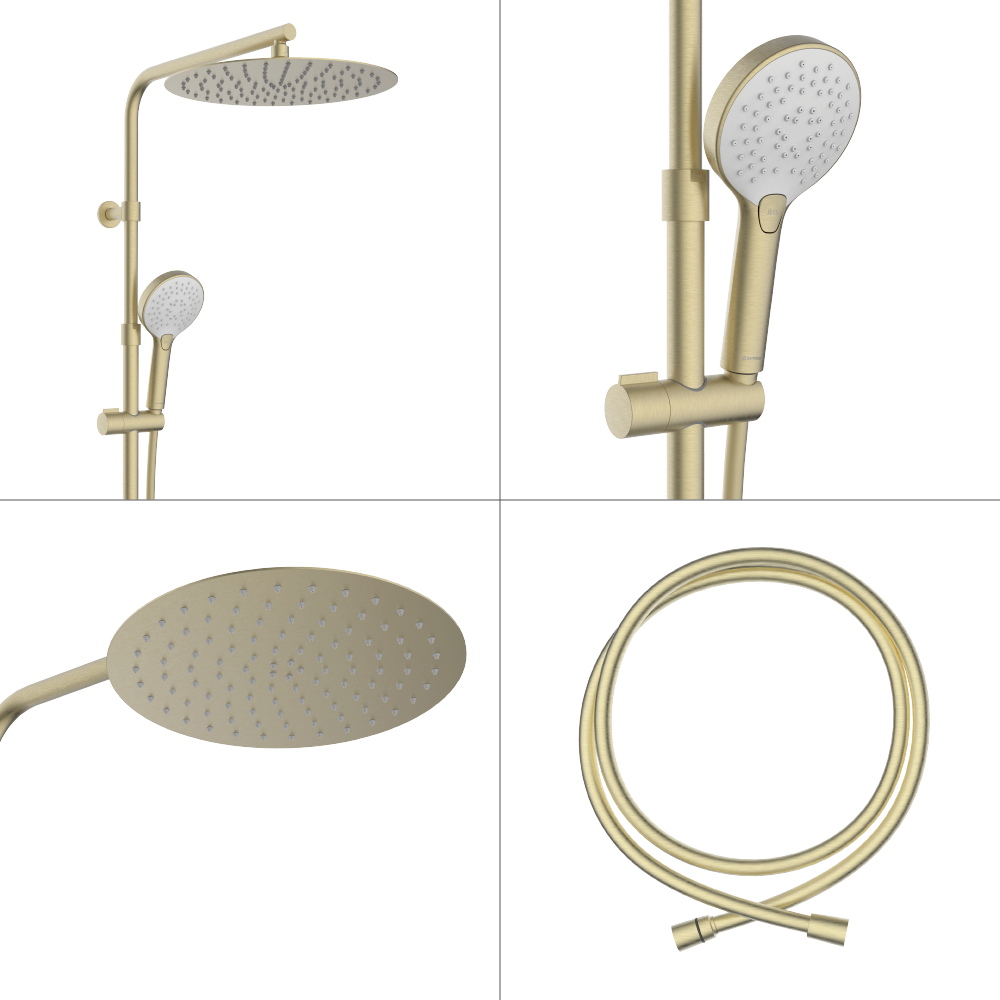 Colonne de douche mécanique, SENSEA Icone, Or - 7